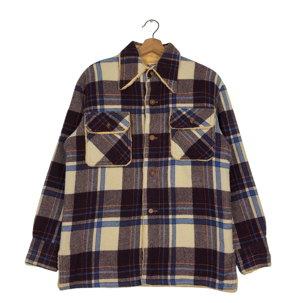 Japanese Brand 🔥Vintage Flannel Shirt Jacket Badon Tartan Design Shearing Size US M / EU 48-50 / 2 - 1 Thumbnail