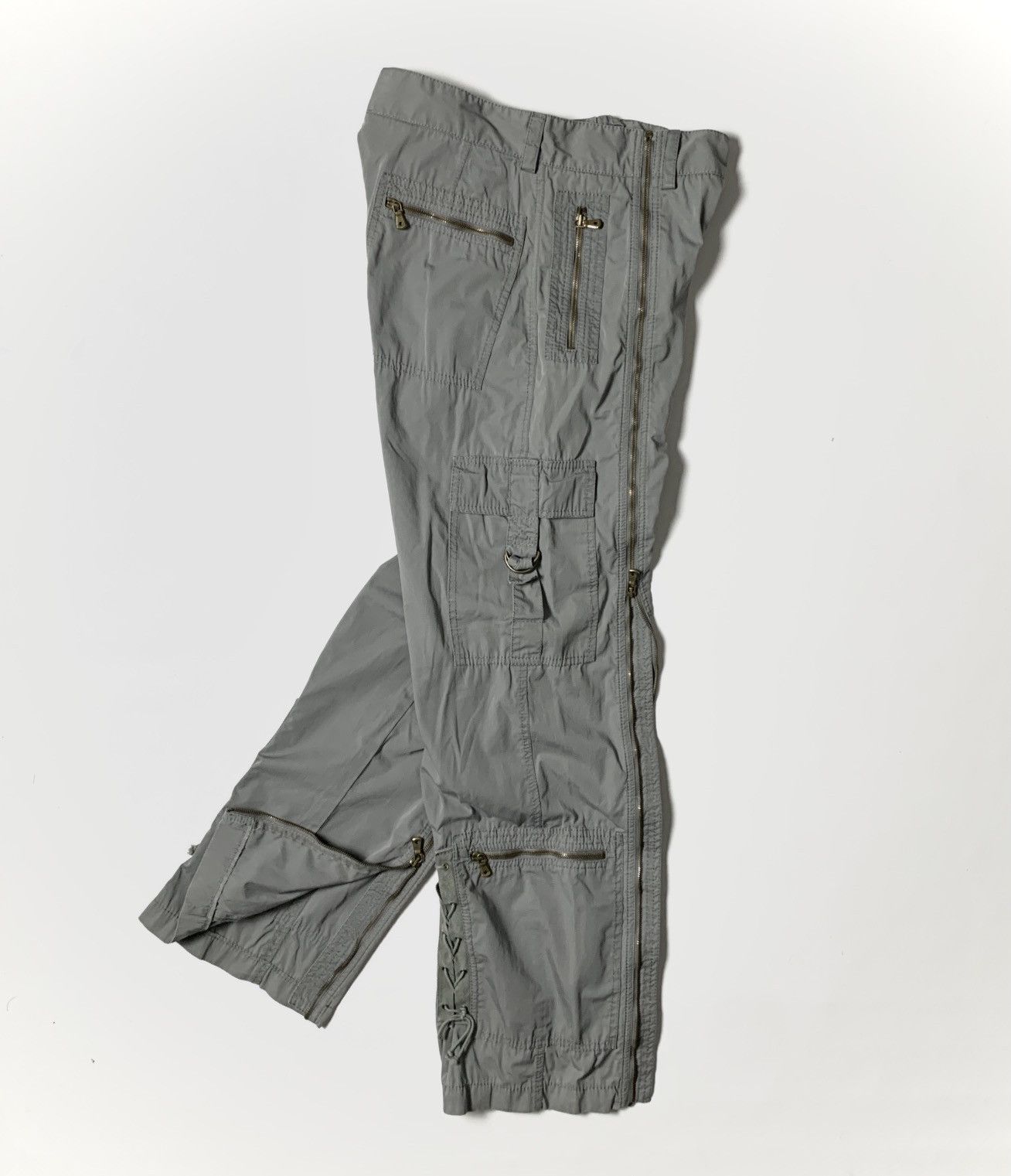 Dolce & Gabbana Beige Mid Waist Cargo Tapered Pants