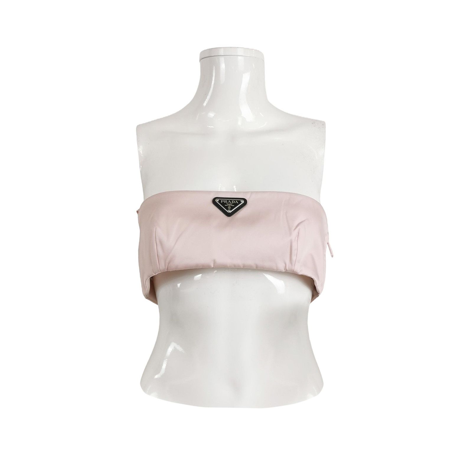 Prada Prada Solid Triangle Logo Bandeau Top 0089 Size XL / US 12-14 / IT 48-50 - 1 Thumbnail
