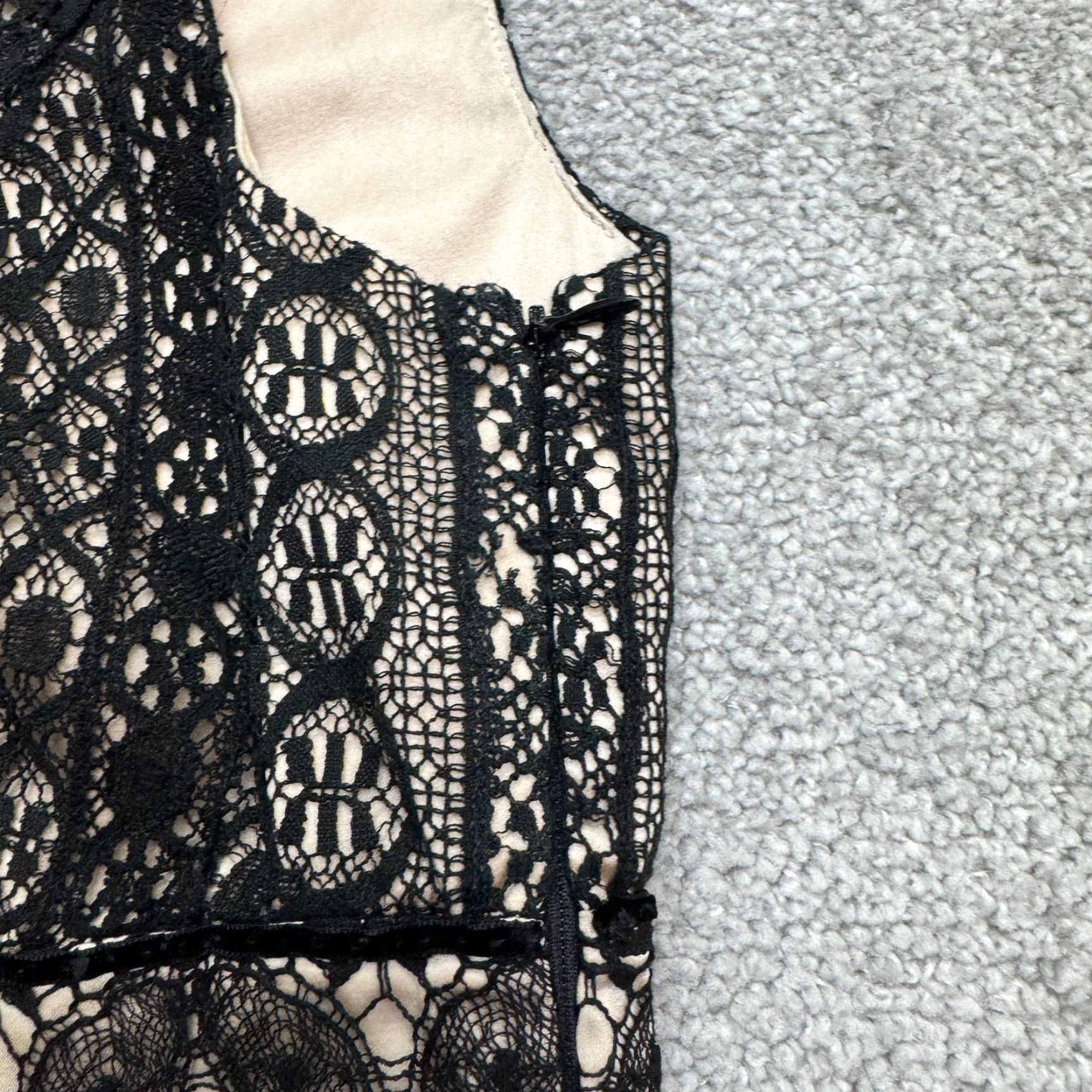 Elie Tahari Elie Tahari Dress Womens Small Black Sleeveless Lace Fit & Flare A-Line Midi Size S / US 4 / IT 40 - 4 Thumbnail