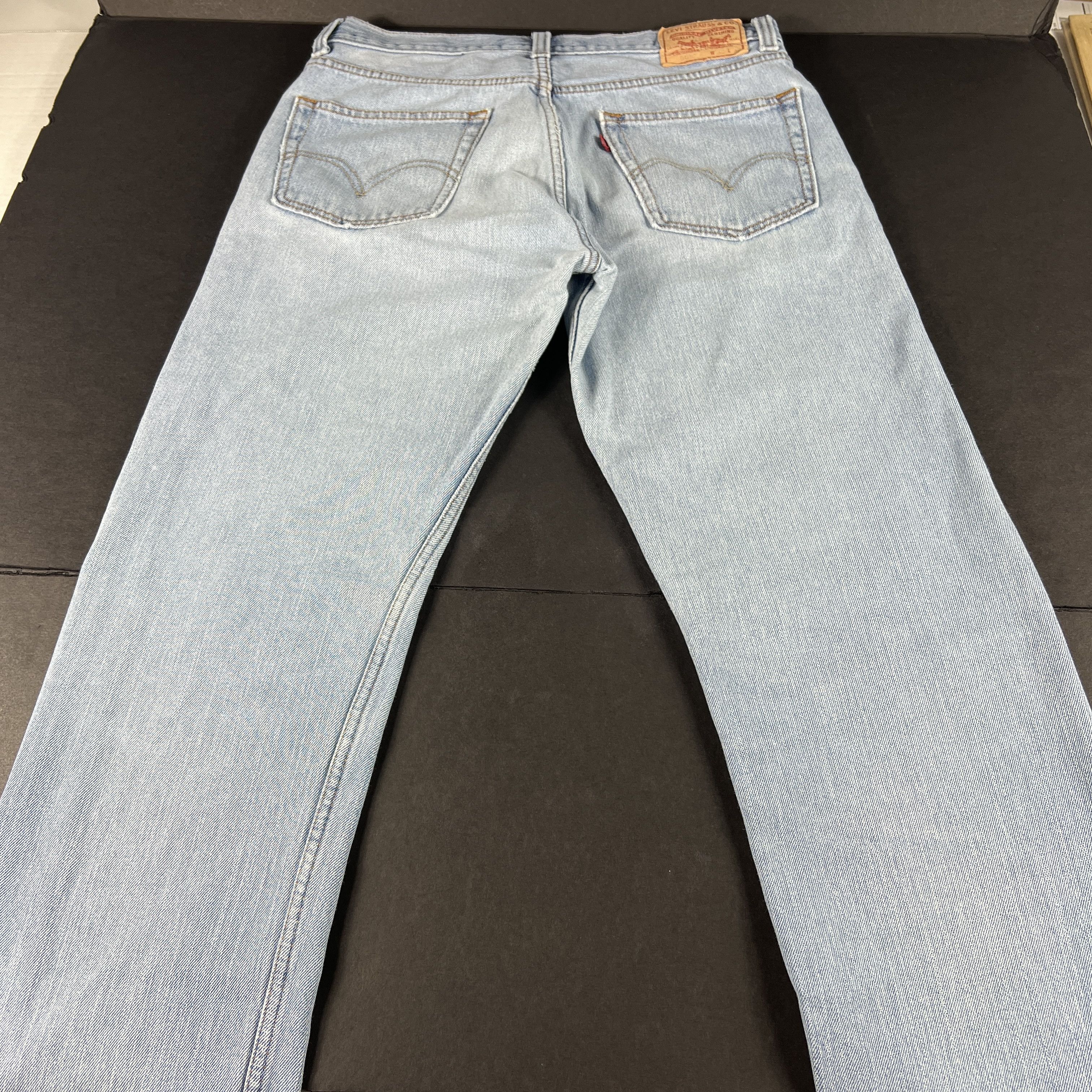 Levi's Y2K Levi's Jean 505 Straight Blue Distressed Denim Size US 33 - 11 Thumbnail