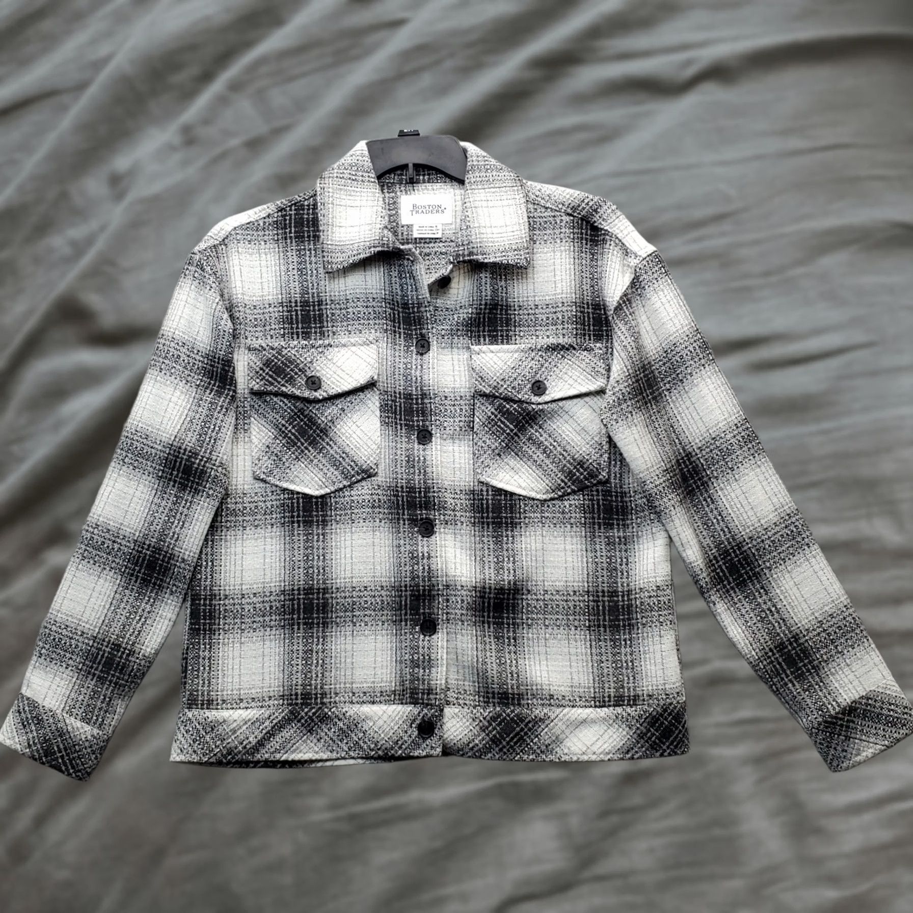 Vintage Boston Traders Shacket Womens Size S Multi Plaid Long Sleeve Chest Pocket Collared Jacket Size S / US 4 / IT 40 - 1 Thumbnail