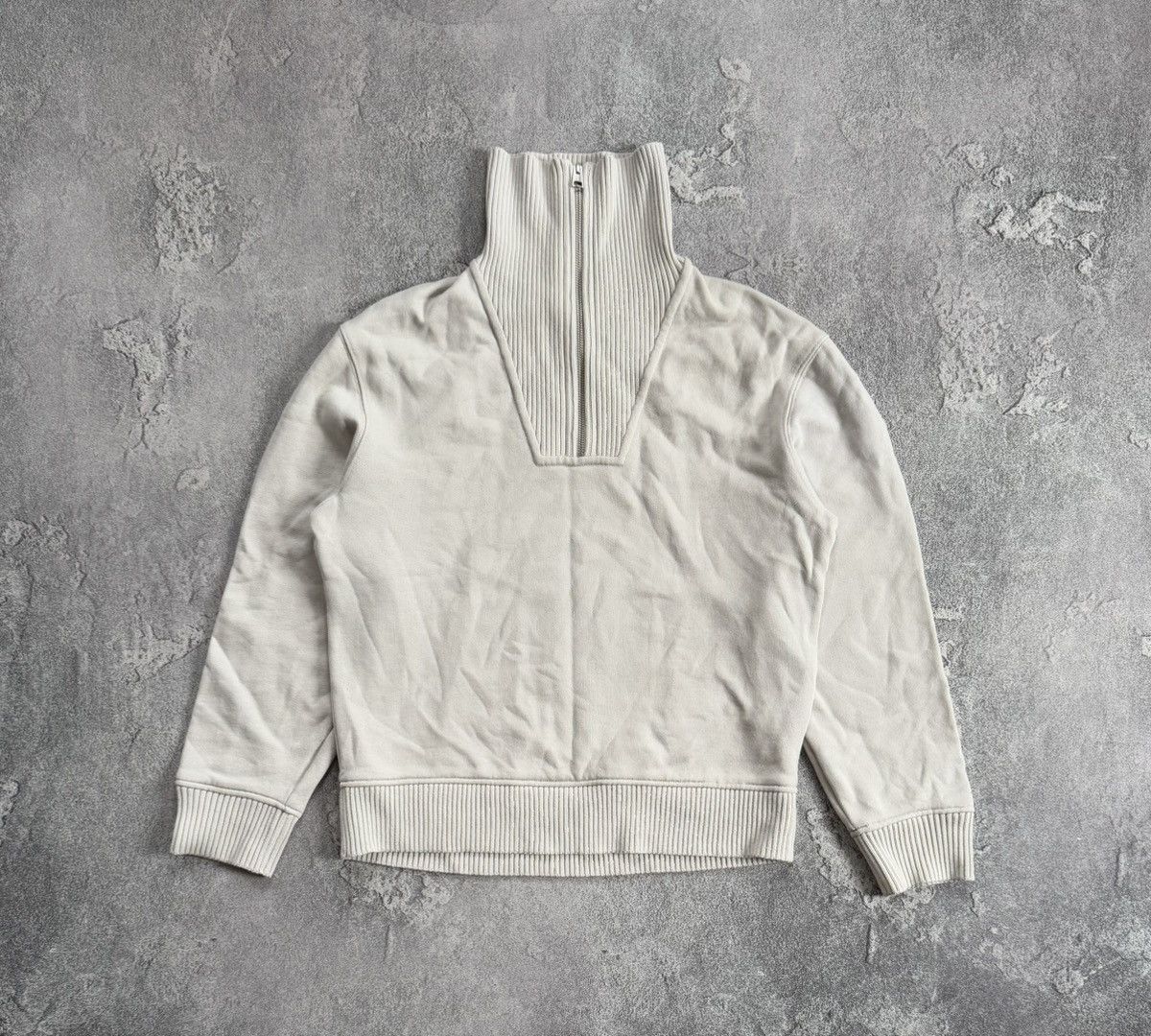 Cos × Designer COS S relaxed 1/4 zip sweatshirt turtleneck jumper pullover Size US S / EU 44-46 / 1 - 5 Thumbnail