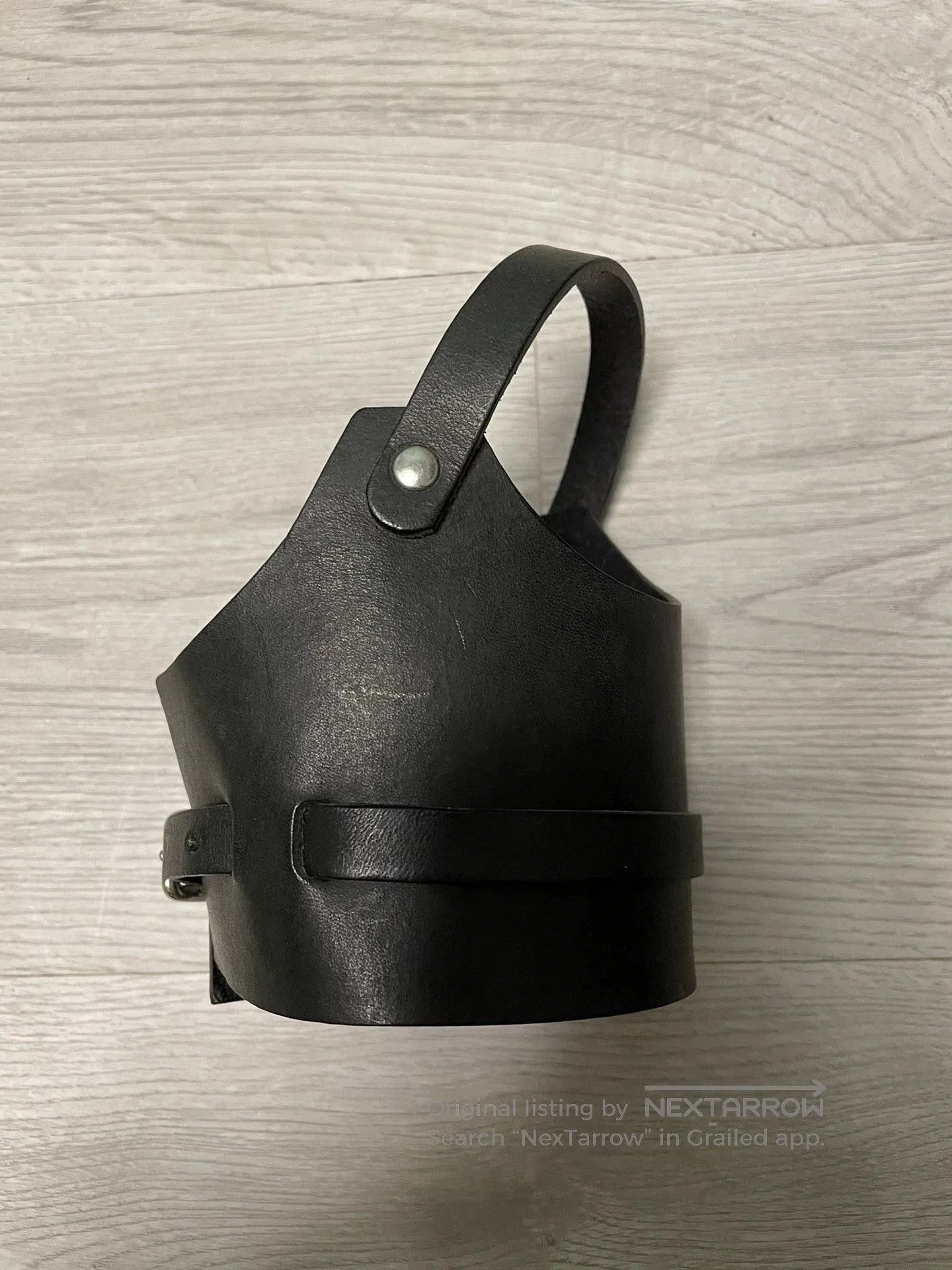 Maison Margiela Maison Martin Margiela Black Leather Ring Bracelet. Size ONE SIZE - 1 Thumbnail