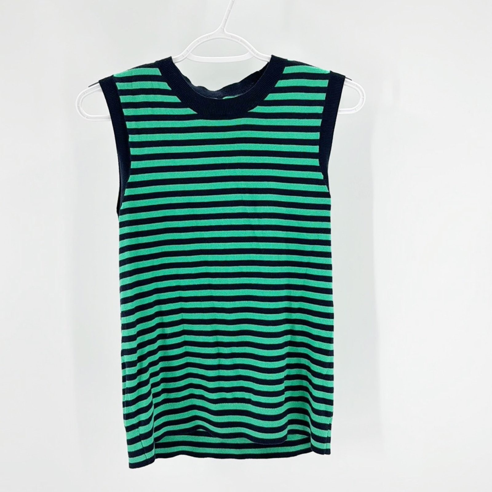 J.Crew J.Crew Striped Caryn cardigan sweater green blue classic set Size S / US 4 / IT 40 - 4 Thumbnail