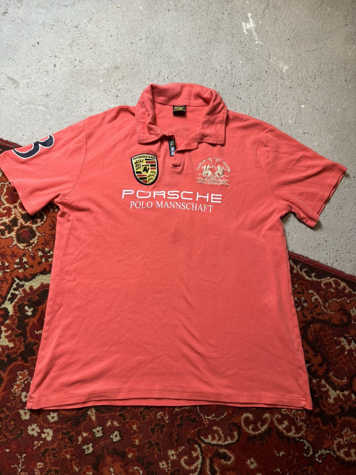 La Martina × Vintage Vintage Y2K La Martina Porsche Polo Embroidered Logo Size US L / EU 52-54 / 3 - 1 Thumbnail