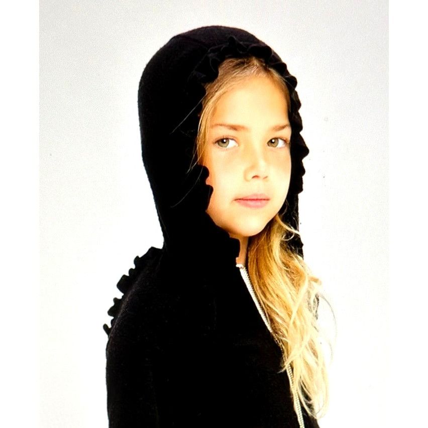 Other Chaser Girls Long Sleeve Hoodie Ruffle Detail Black - size 3 Size ONE SIZE - 3 Thumbnail