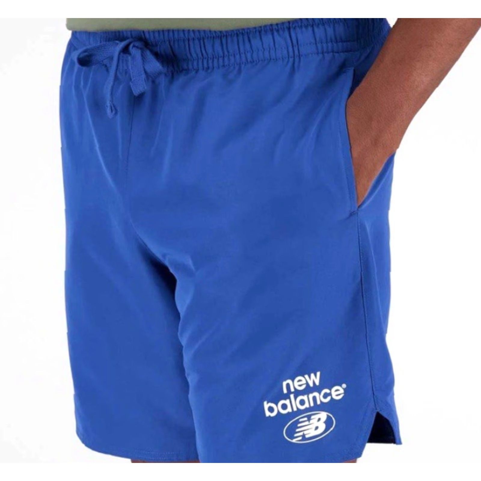 New Balance NWT New Balance Men's Essentials Reimagined Woven Short - Atlantic Blue - Sz S - Athletic Activewear Short, Blue, Men, S Size US 29 - 5 Thumbnail