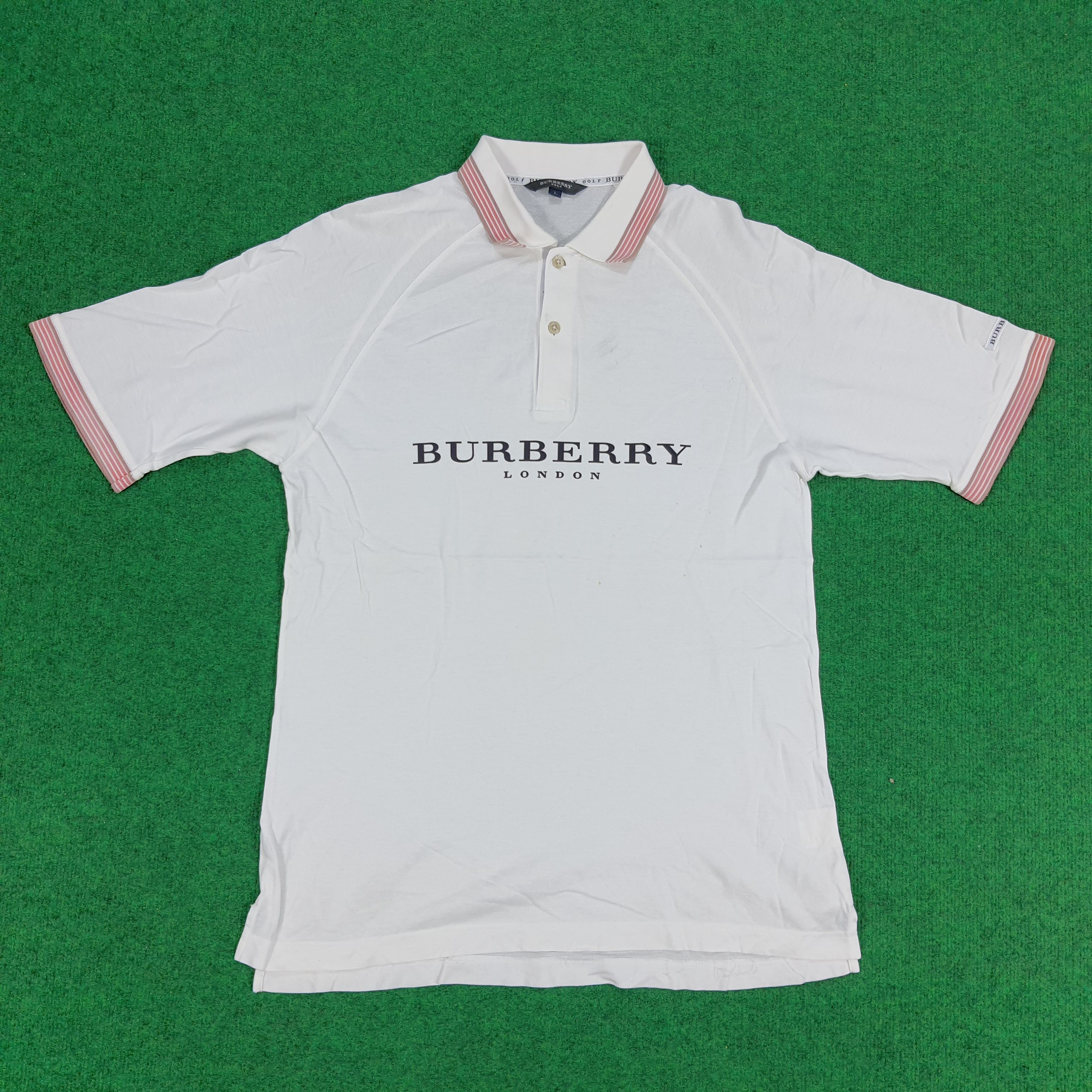 Burberry × Vintage Vintage Burberry Golf Custom Logo Polo Shirt Size US M / EU 48-50 / 2 - 1 Thumbnail