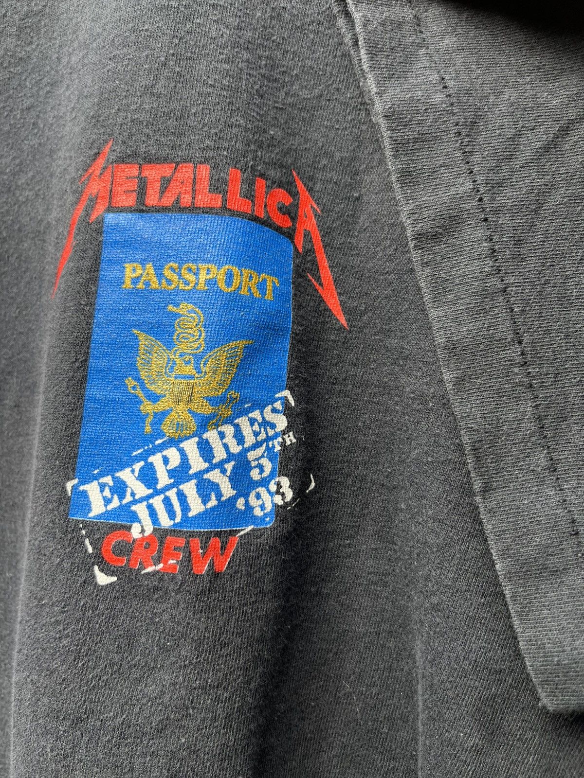 Vintage Vintage 1993 Rare Metallica Passport Crew Size US L / EU 52-54 / 3 - 2 Thumbnail