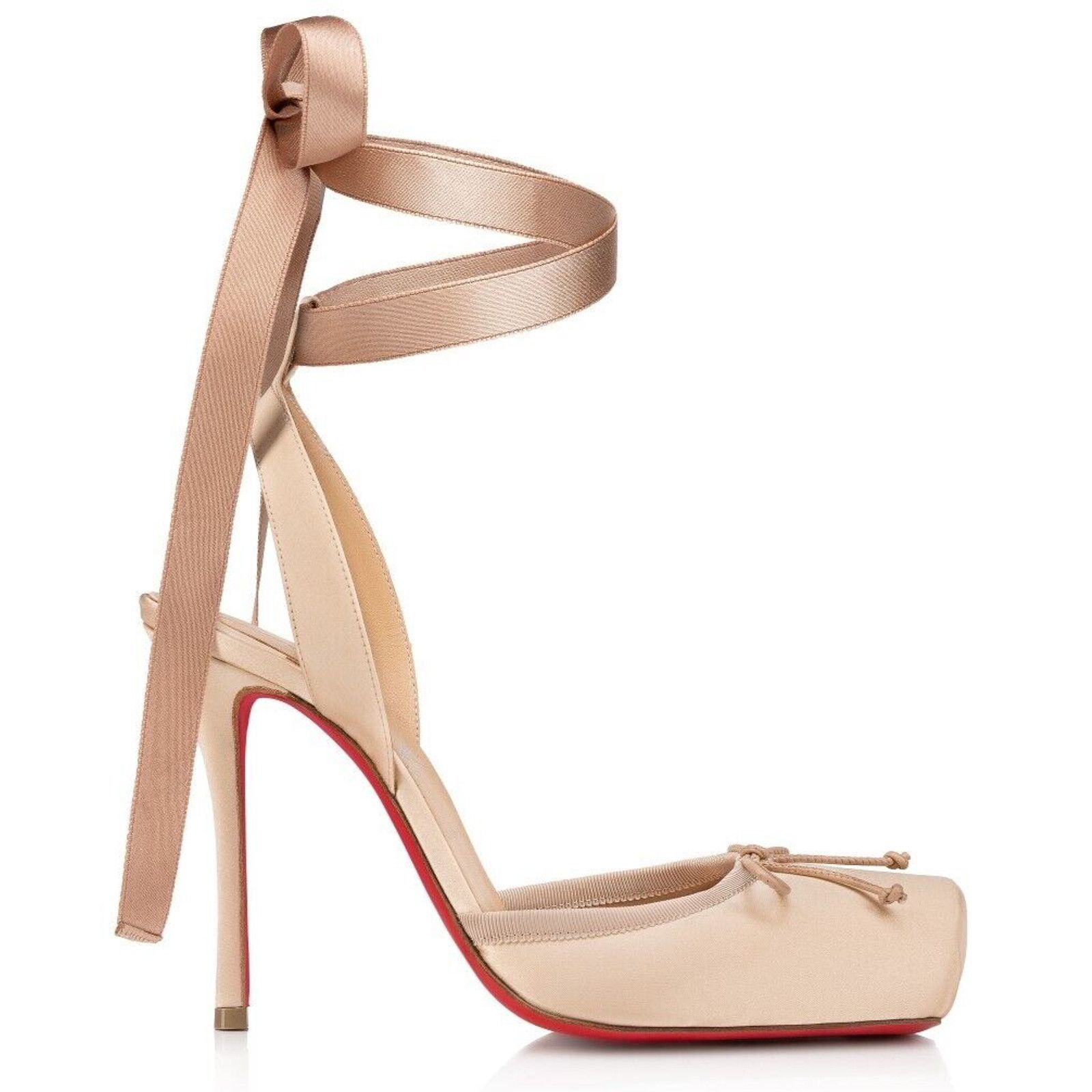 Christian Louboutin Christian Louboutin Cassia Lace Up 100 Blush Nude Tie Size US 9 / IT 39 - 5 Thumbnail