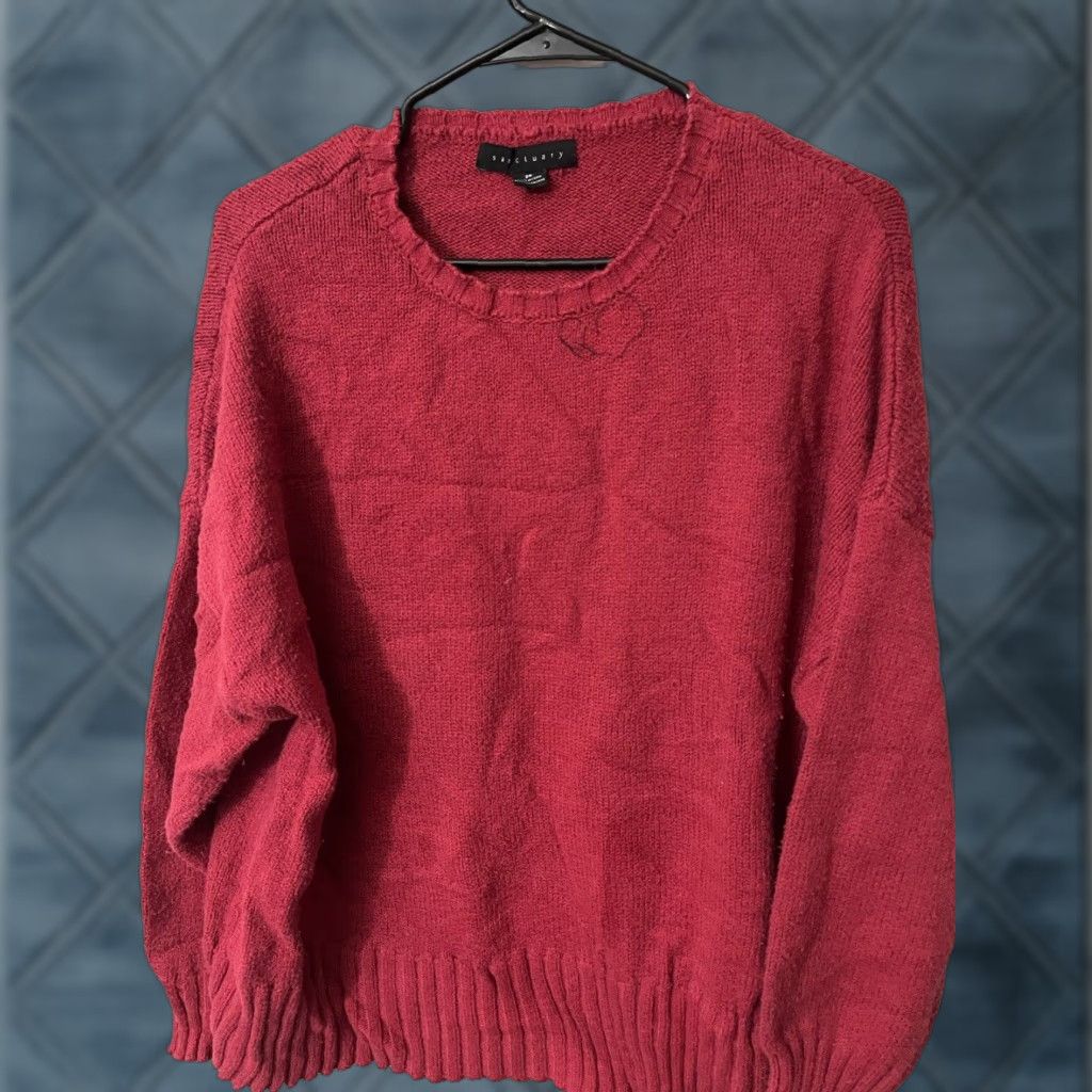 Sanctuary Sanctuary Sweater Women 2X Green Sanctuary Pullover Knit Crew Neck Long Sleeve Casual Size 2X Plus Womens Size XXL / US 16-18 / IT 52-54 - 1 Thumbnail