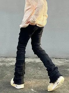 VIBE ripped fade flared punk damaged jeans Size US 28 / EU 44 - 5 Thumbnail