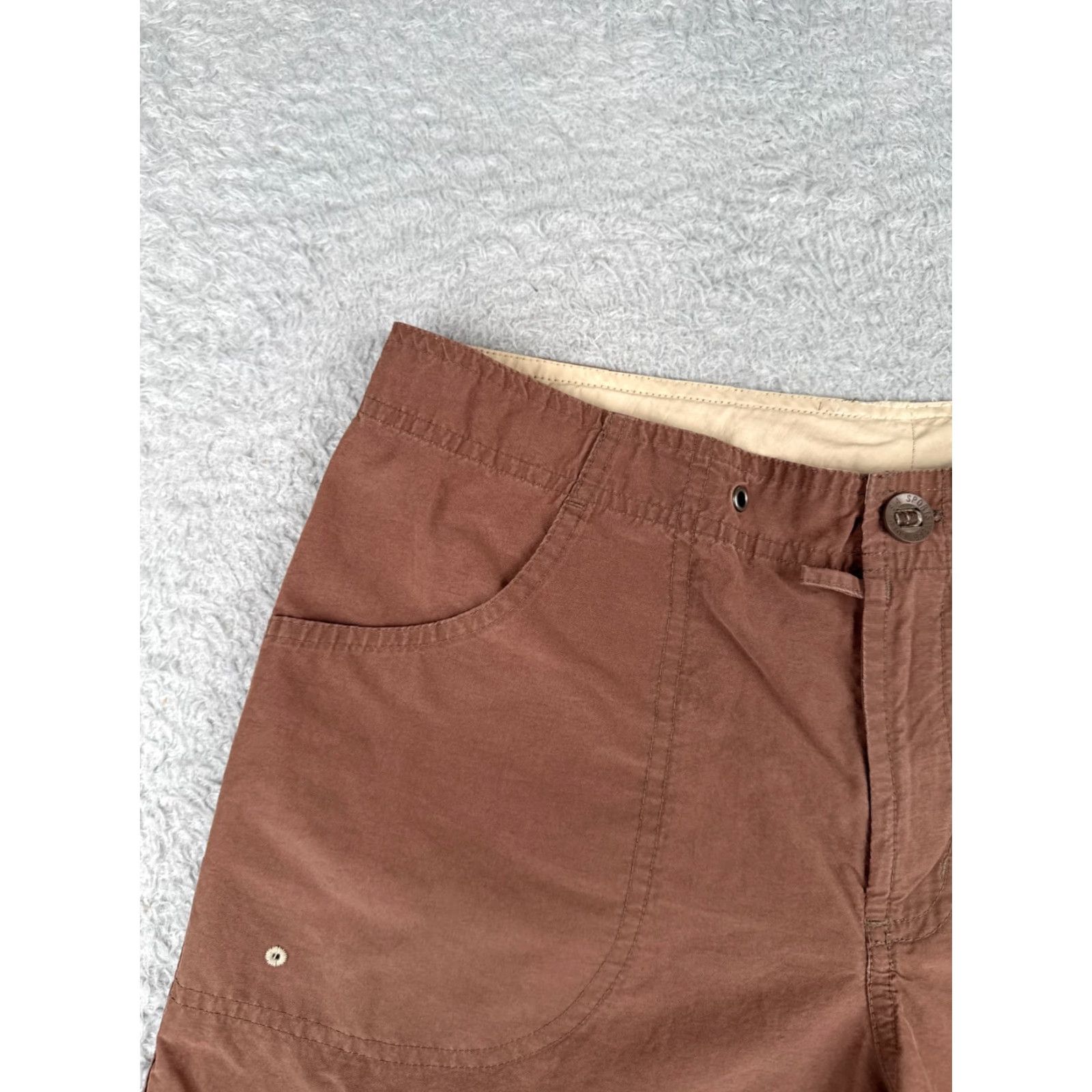 Vintage Columbia Women's Chino Shorts Size 31 Black Cotton Nylon Blend Breathable Hiking Bush Pockets 6in Inseam Size 24" / US 00 / IT 34 - 4 Thumbnail