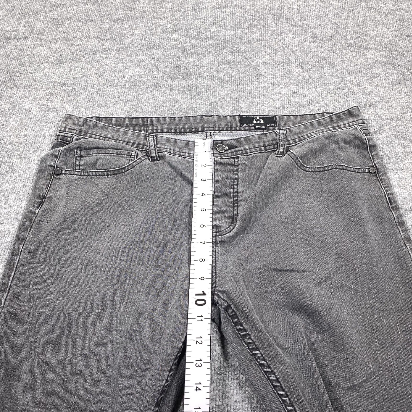 Denime Zak Jeans Mens 38x32 Gray Regular Fit Straight Leg Denim Charcoal Wash Jeans Mens 38x32 Gray Regular Stretch Denim Zak Vintage? No Size US 38 / EU 54 - 4 Thumbnail