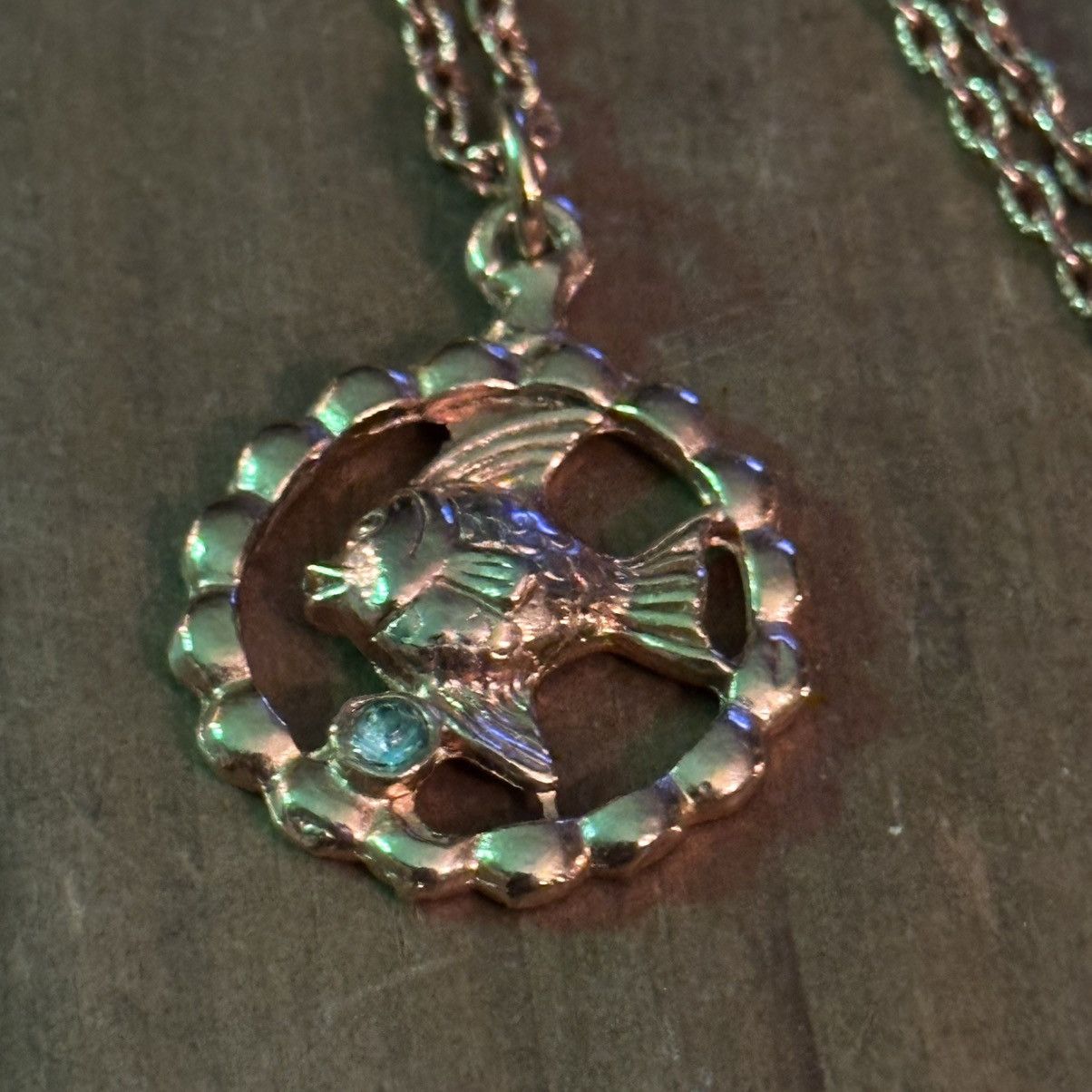 Vintage Vintage fish pendant necklace Size ONE SIZE - 3 Thumbnail