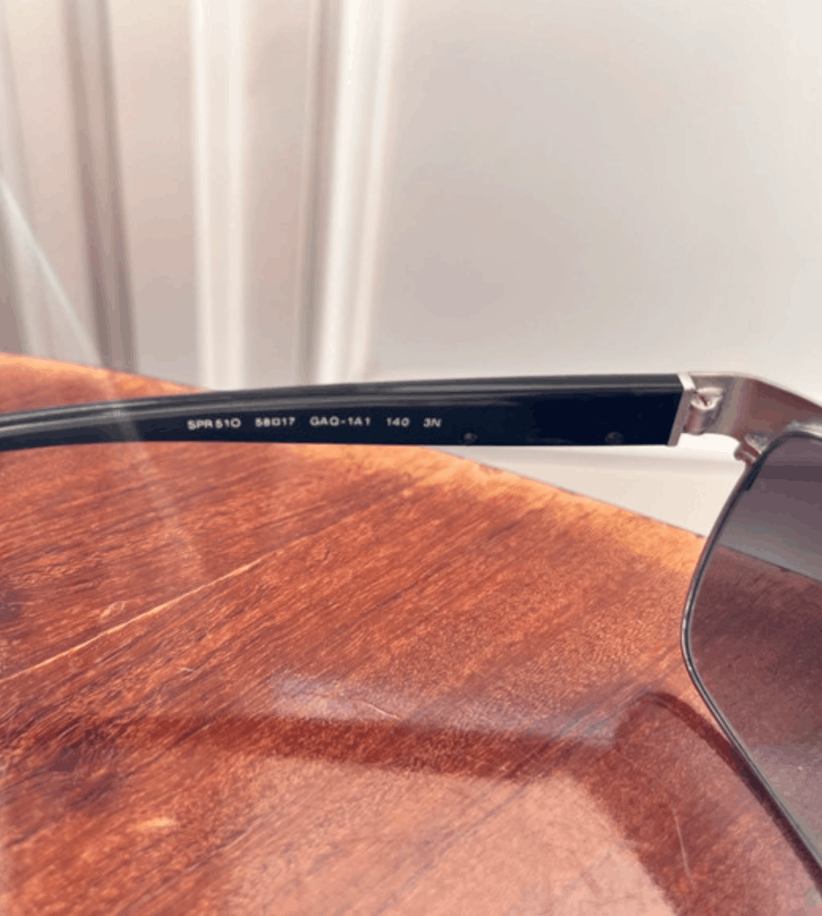 Prada PRADA Sunglasses Rectangle Wrap Shield Metal Symbole RI921 Size ONE SIZE - 6 Thumbnail