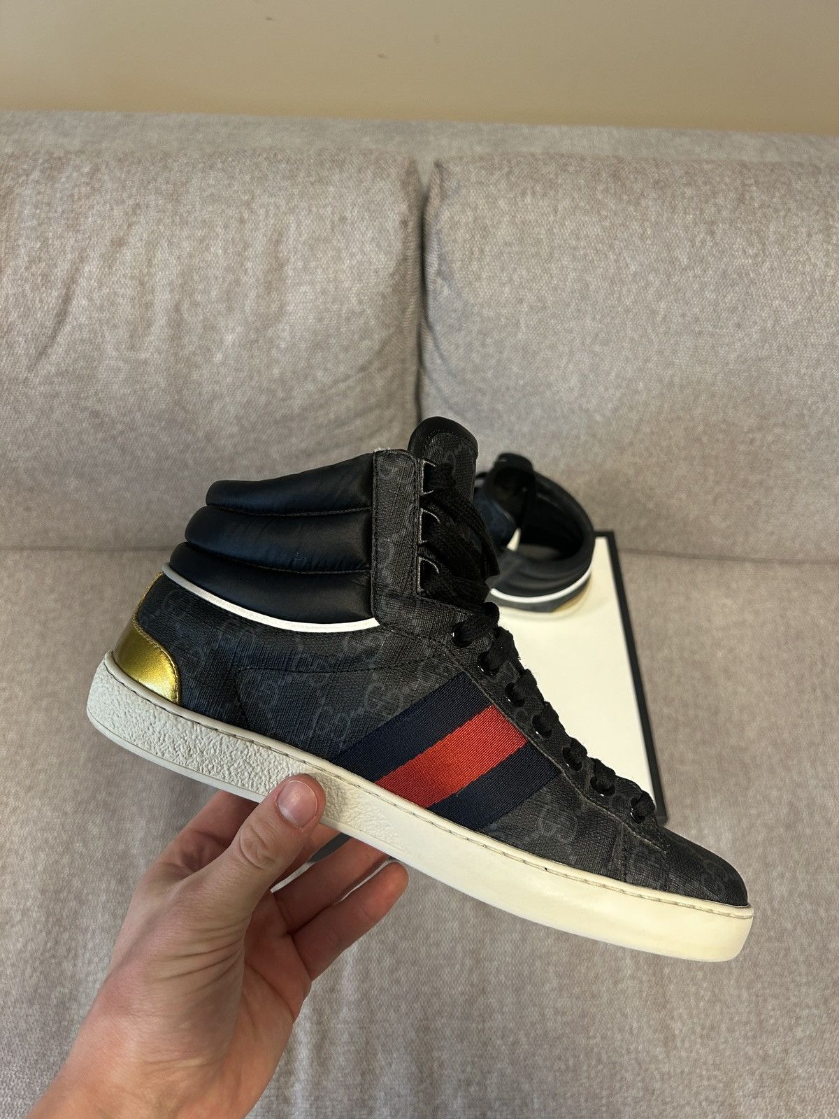 Gucci Gucci Ace GG High Top Size US 6 / EU 39 - 3 Thumbnail