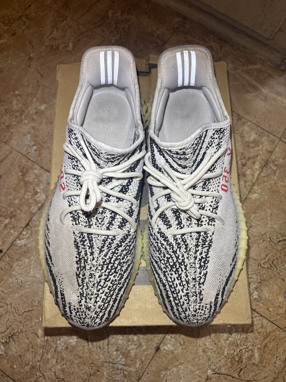 Adidas ADIDAS YEEZY 350 v2 Zebra Size US 12 / EU 45 - 2 Thumbnail