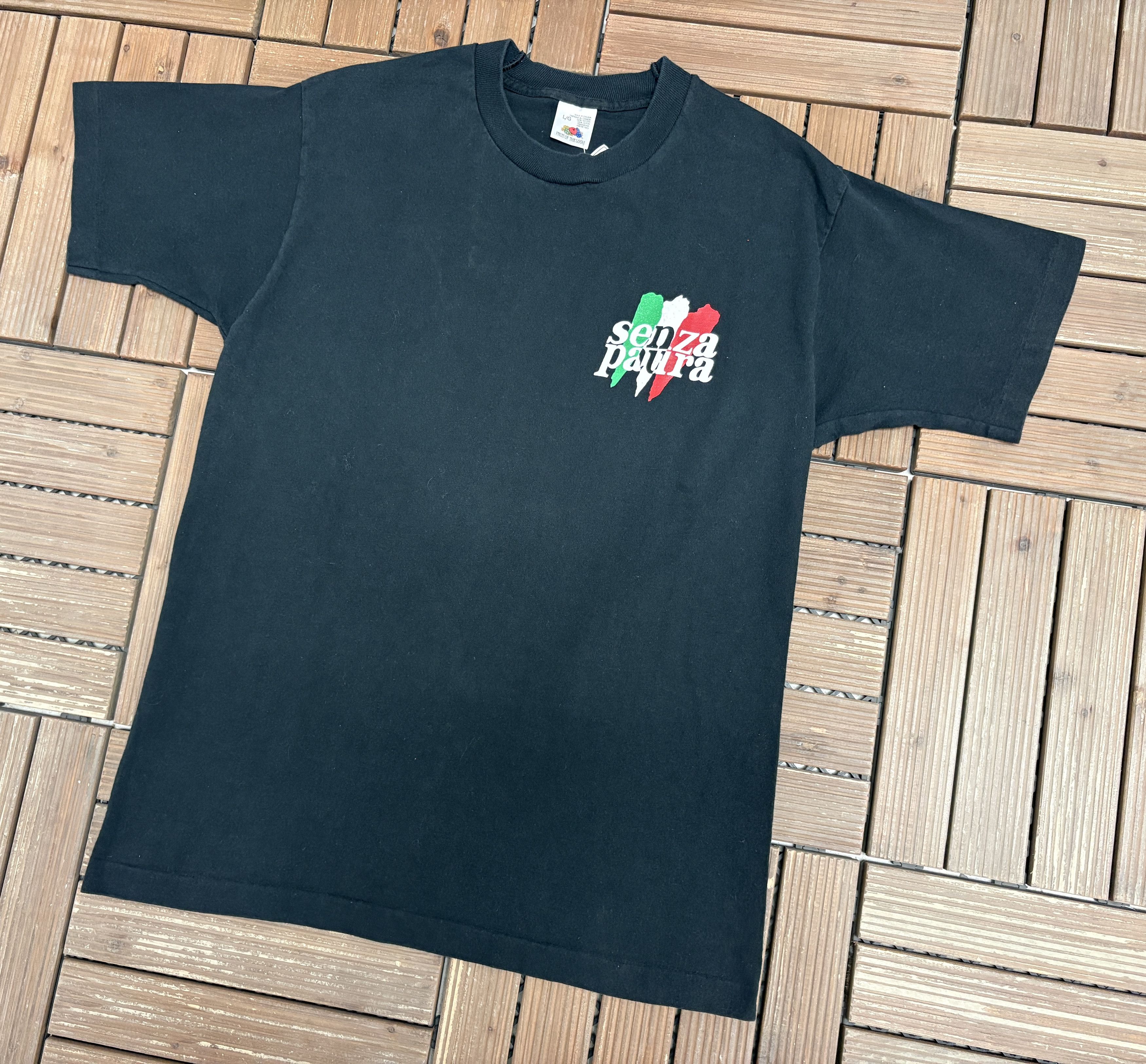 Vintage Senza Paura Pain Is Gain Vintage Black Tee Size US L / EU 52-54 / 3 - 2 Thumbnail
