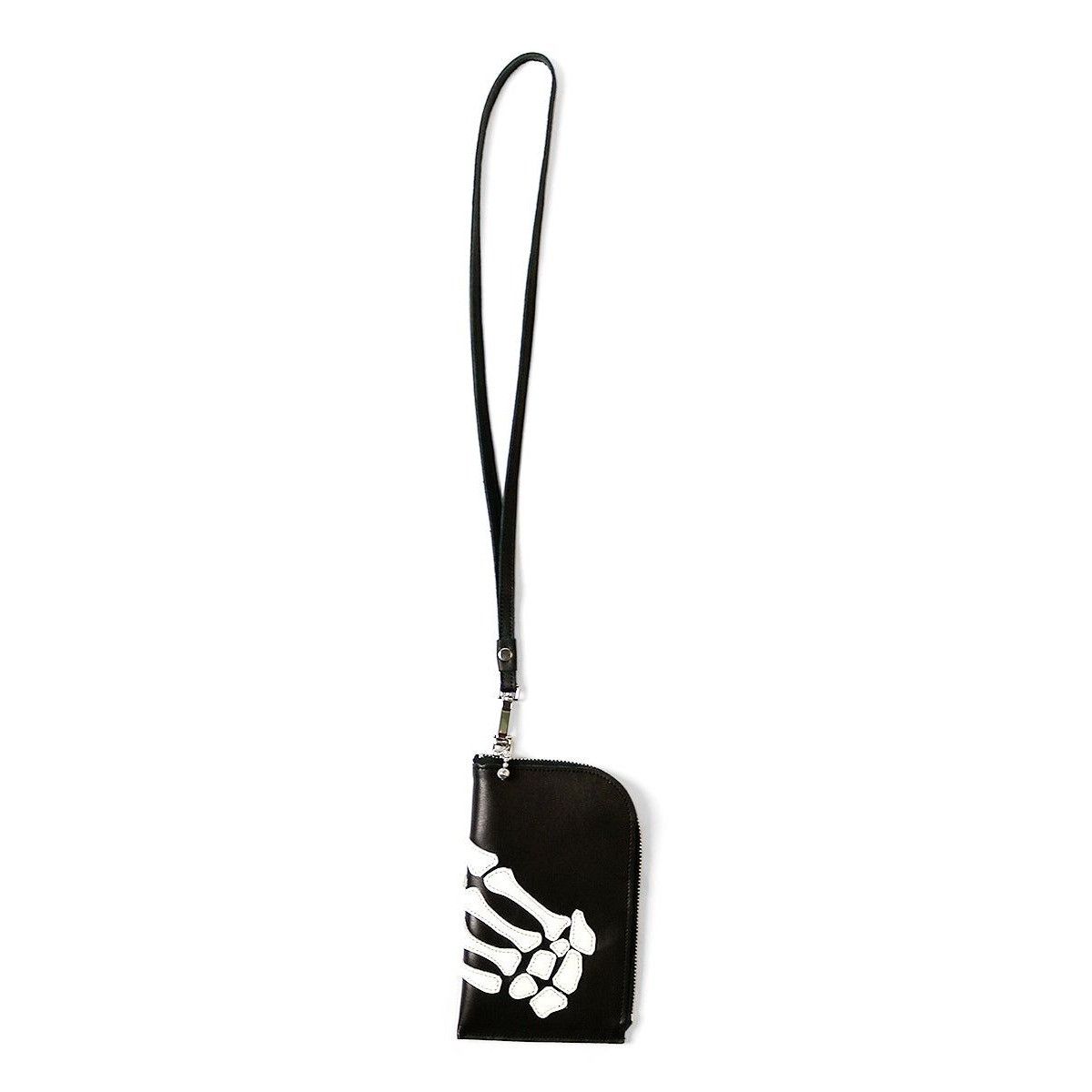 Kapital Kapital Leather Thumbs Up Bone Hand Zip Neck wallet Bag Size ONE SIZE - 4 Thumbnail