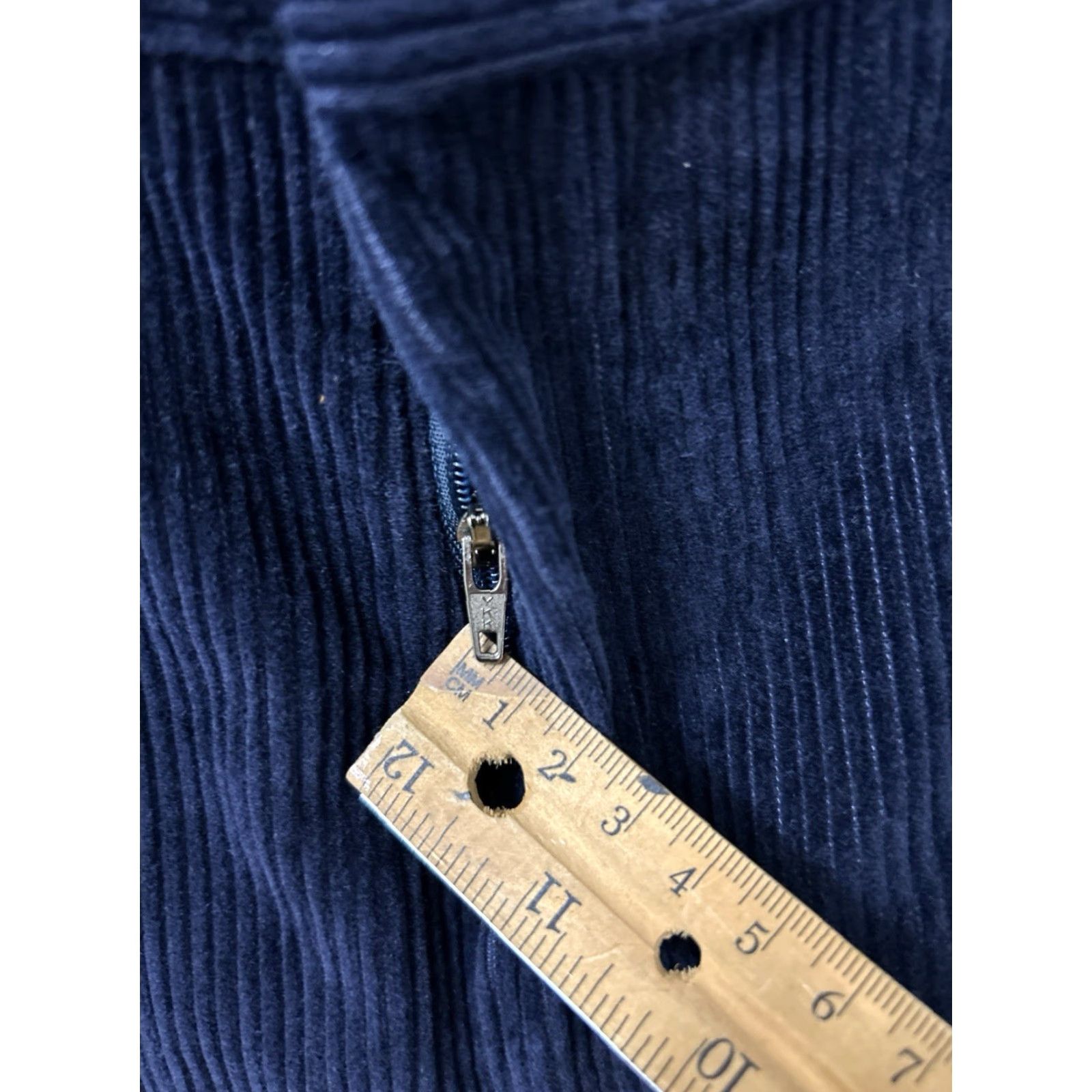 Vintage LL Bean Country Corduroy Pants Mens 40x30 Navy Blue Straight Leg Trousers Side Zip 5-Pocket Classic Fit Casual Workwear Dress Pants Size US 40 / EU 56 - 6 Thumbnail
