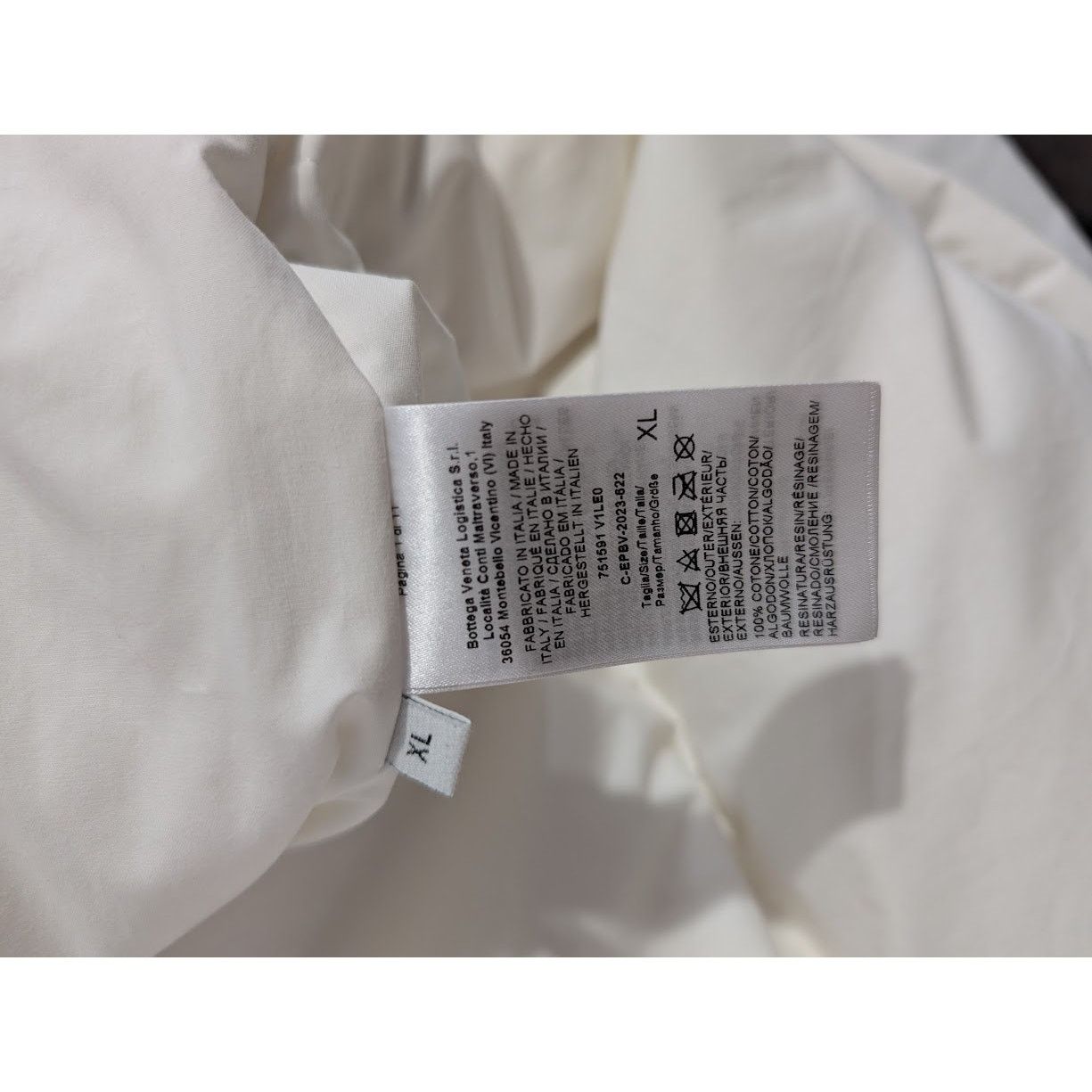 Bottega Veneta o1rshd1 Organic Frosted Poplin Gilet in Chalk Size US XL / EU 56 / 4 - 16 Thumbnail