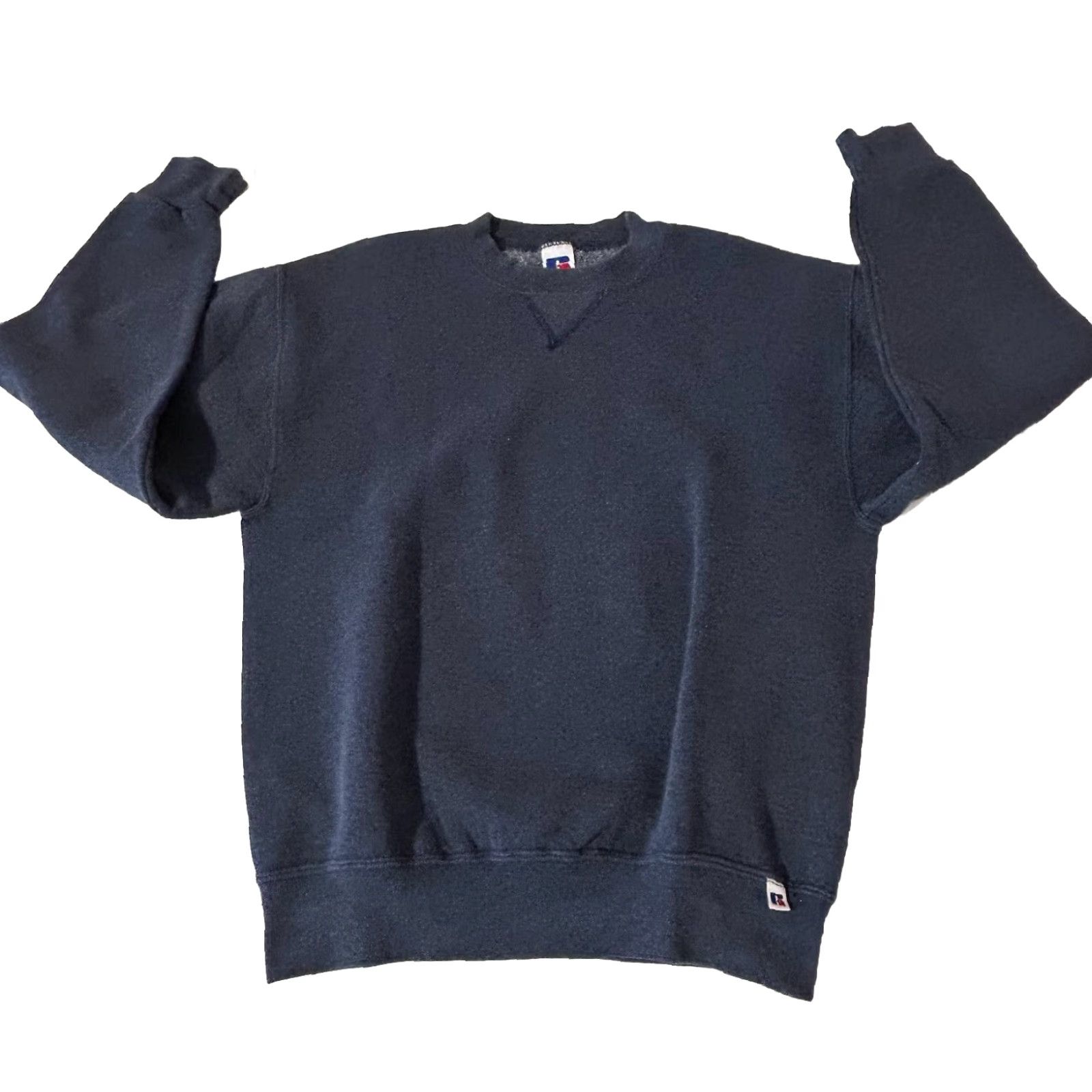 Russell Athletic VINTAGE Russell Athletic Sweatshirt Fleece Pullover Men M Dark Blue Y2K Logo Crew Neck Long Sleeve Size US M / EU 48-50 / 2 - 3 Thumbnail