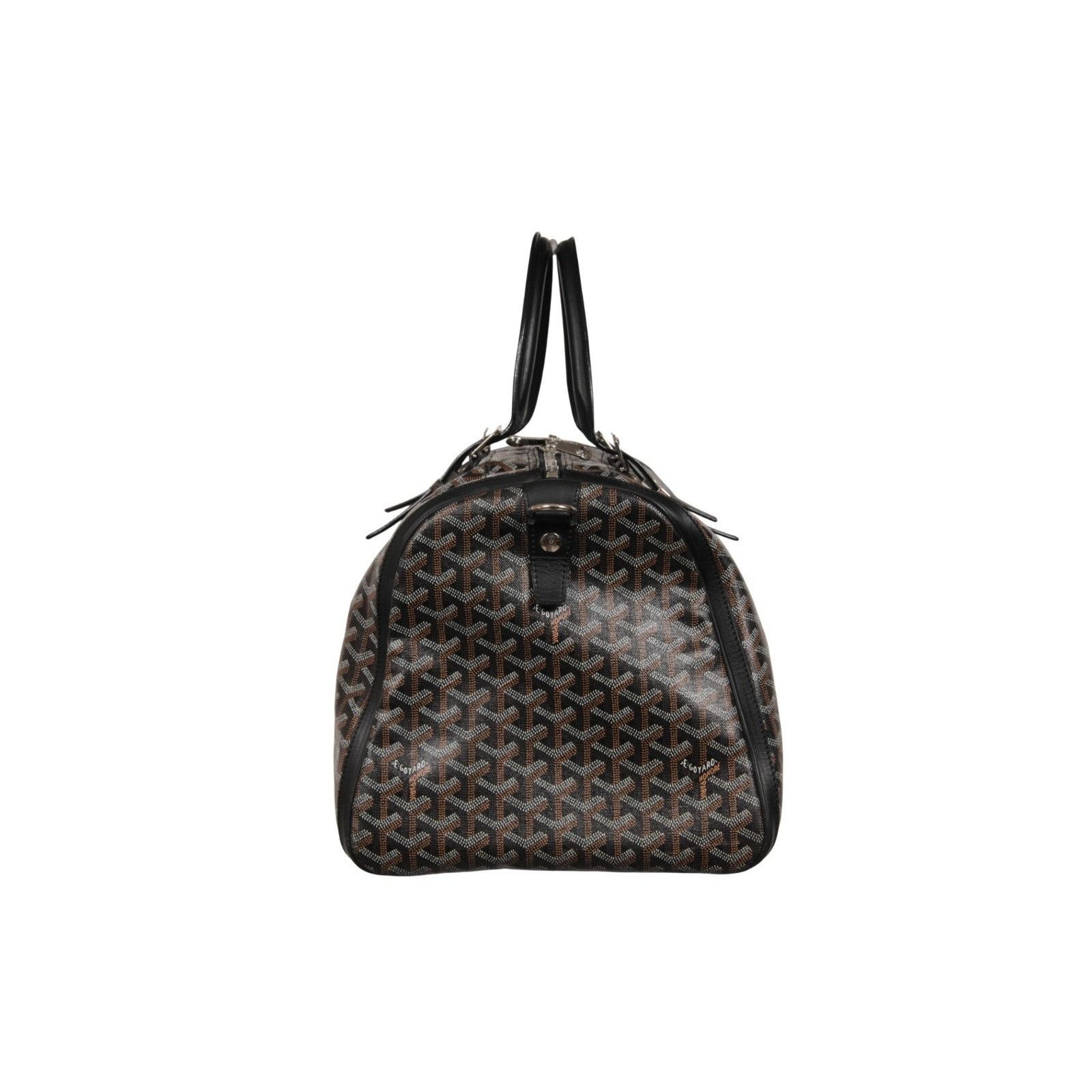 Goyard Croisiere 50 Black Leather Duffle Travel Carry On - 02656 Size ONE SIZE - 7 Thumbnail