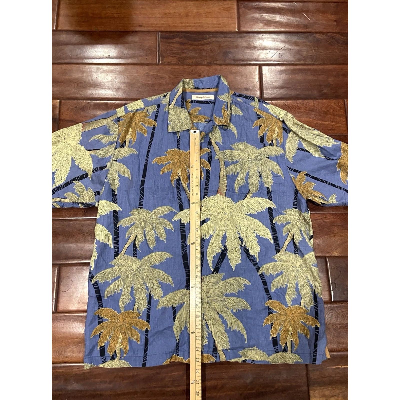 Tommy Bahama Tommy Bahama Shirt Men XL Green Linen Short Sleeve Hawaiian Palm Tree Button-Up Xl Regular Casual Vintage? Size US XL / EU 56 / 4 - 3 Thumbnail