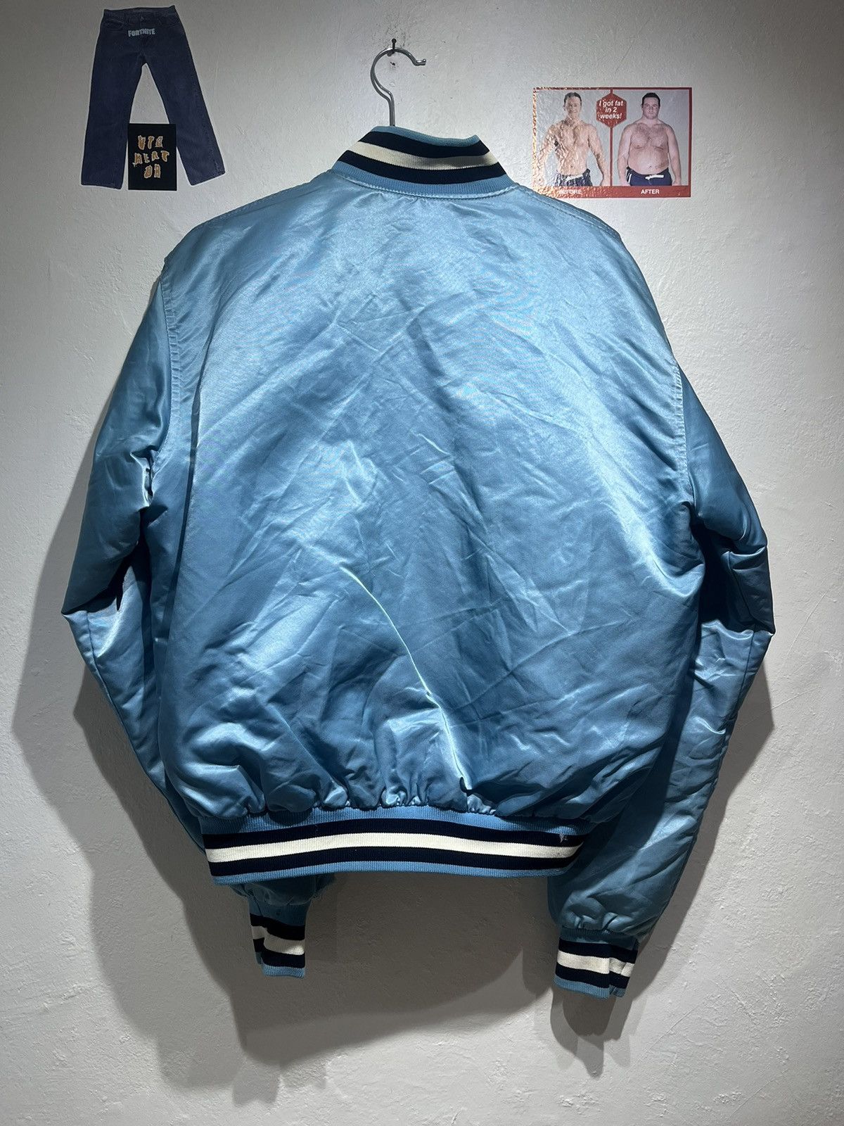Vintage Vintage 80s NCAA University of North Carolina satin Jacket Size US L / EU 52-54 / 3 - 2 Thumbnail