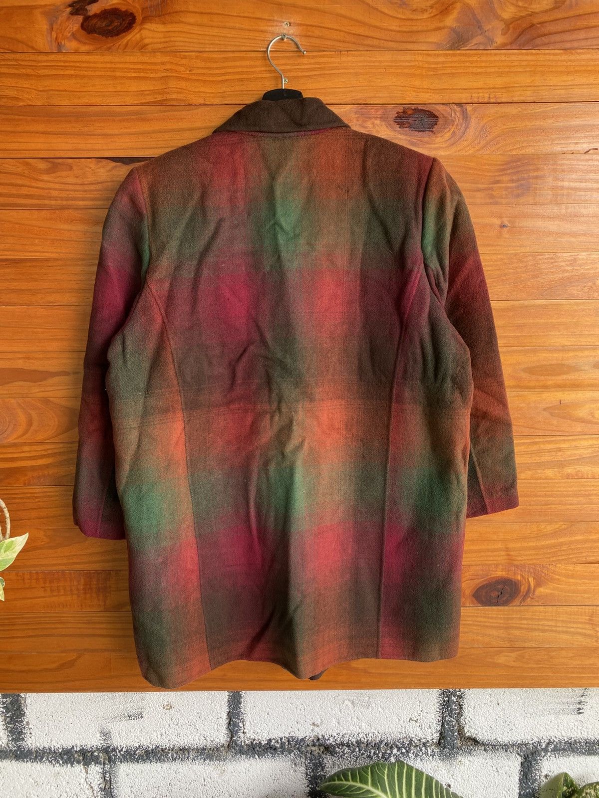 Japanese Brand Vintage St. AJMELDA Elegant Design Plaid Wool Coat Japanese Size L / US 10 / IT 46 - 11 Thumbnail