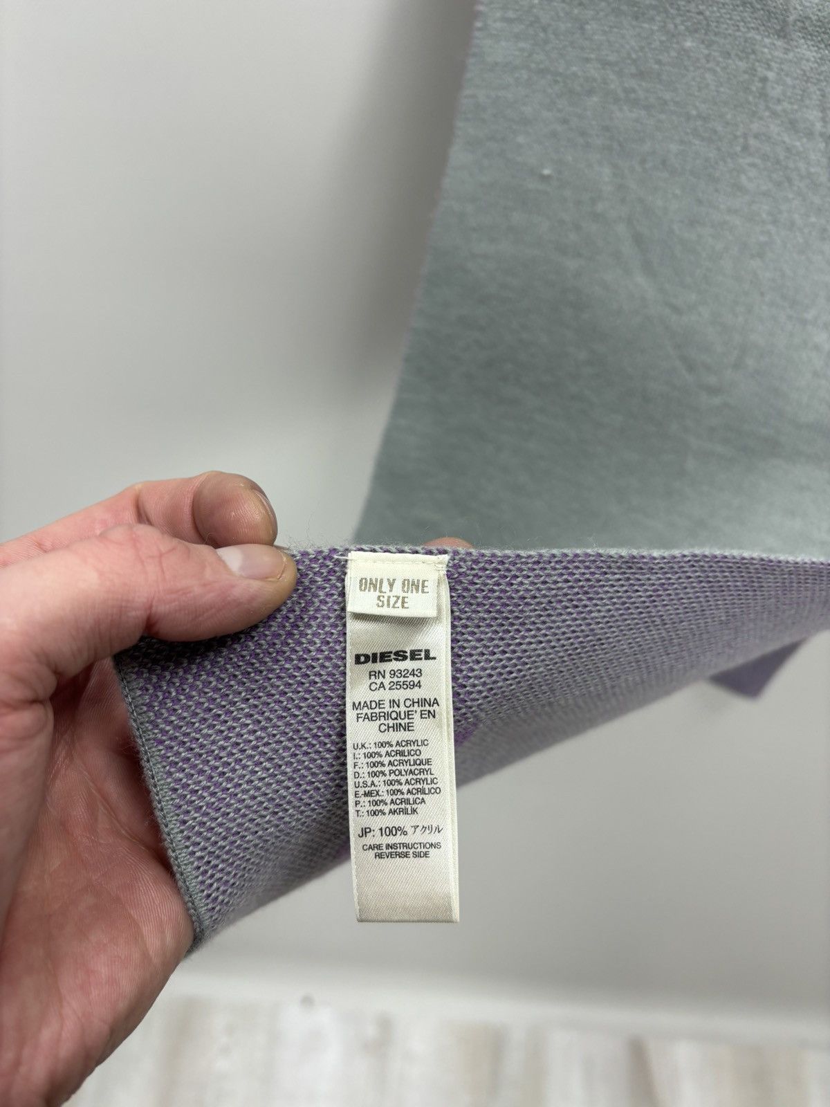 Diesel Scarf Diesel Color Gray/Purple Size ONE SIZE - 6 Thumbnail