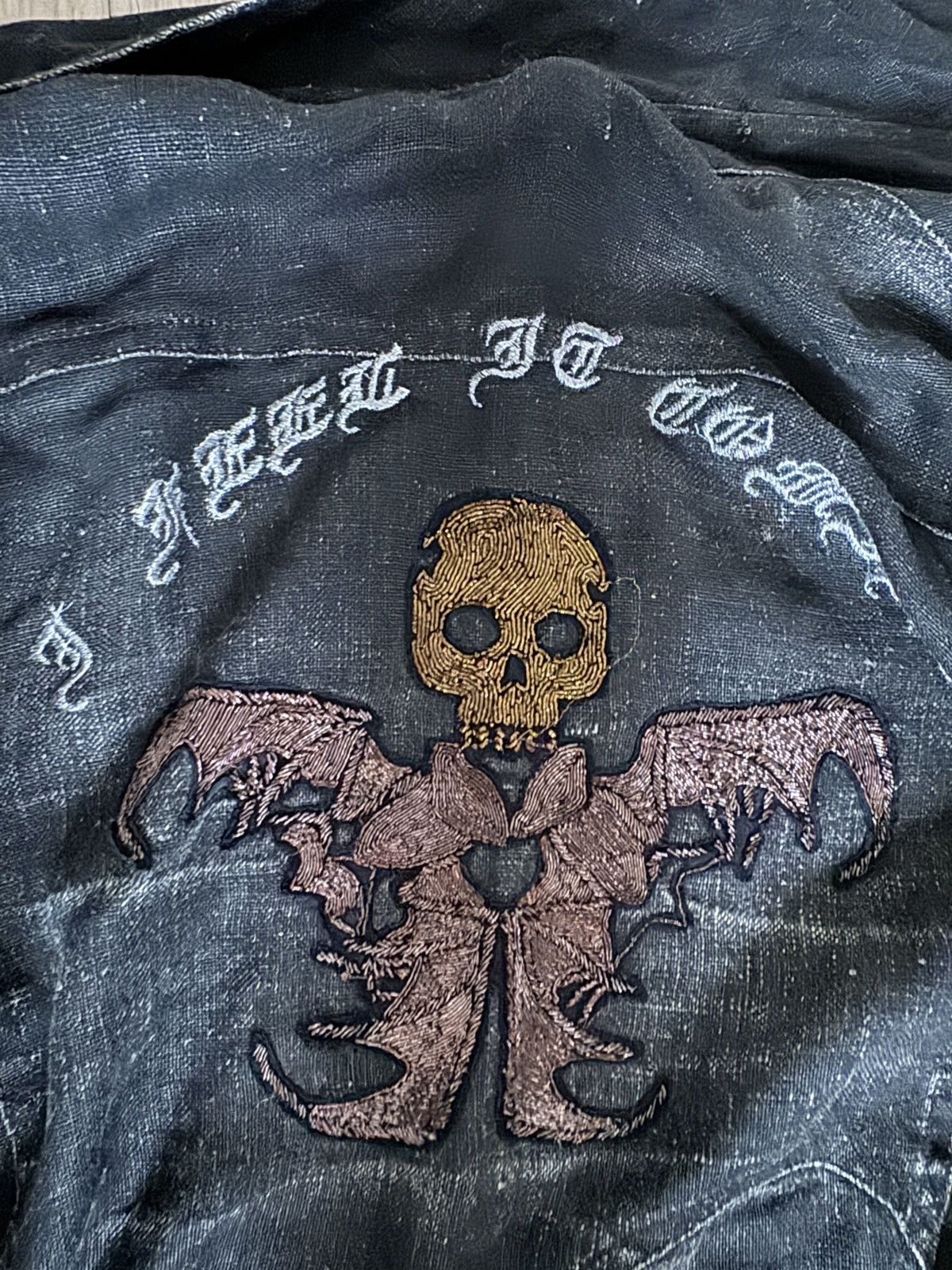 Japanese Brand Kyoji Maruyama Embroidered Denim Jacket - if six was nine Size US M / EU 48-50 / 2 - 4 Thumbnail