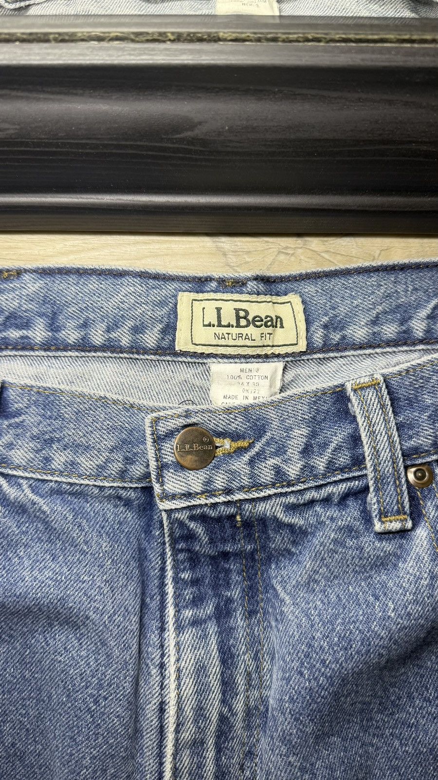 L.L. Bean Vintage 1990s L.L. Bean Natural Fit Straight Fit Denim Jeans Size US 34 / EU 50 - 3 Thumbnail