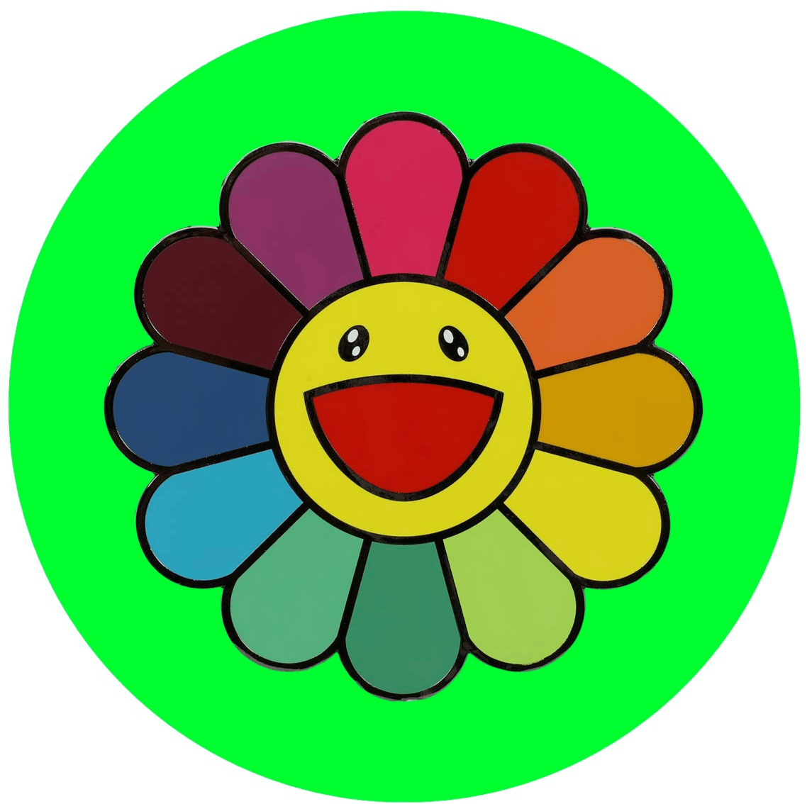 Takashi Murakami PINTRILL XL Flower 5-Inch Enamel Pin