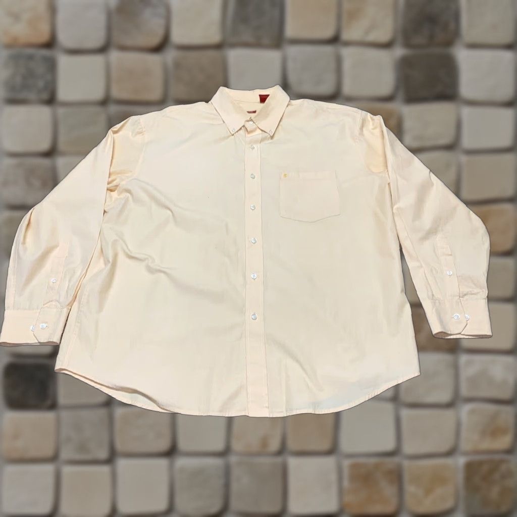 Izod IZOD Shirt Mens Shirt Yellow Gold Size XL Long Sleeve Button Up Casual Size US XL / EU 56 / 4 - 1 Thumbnail