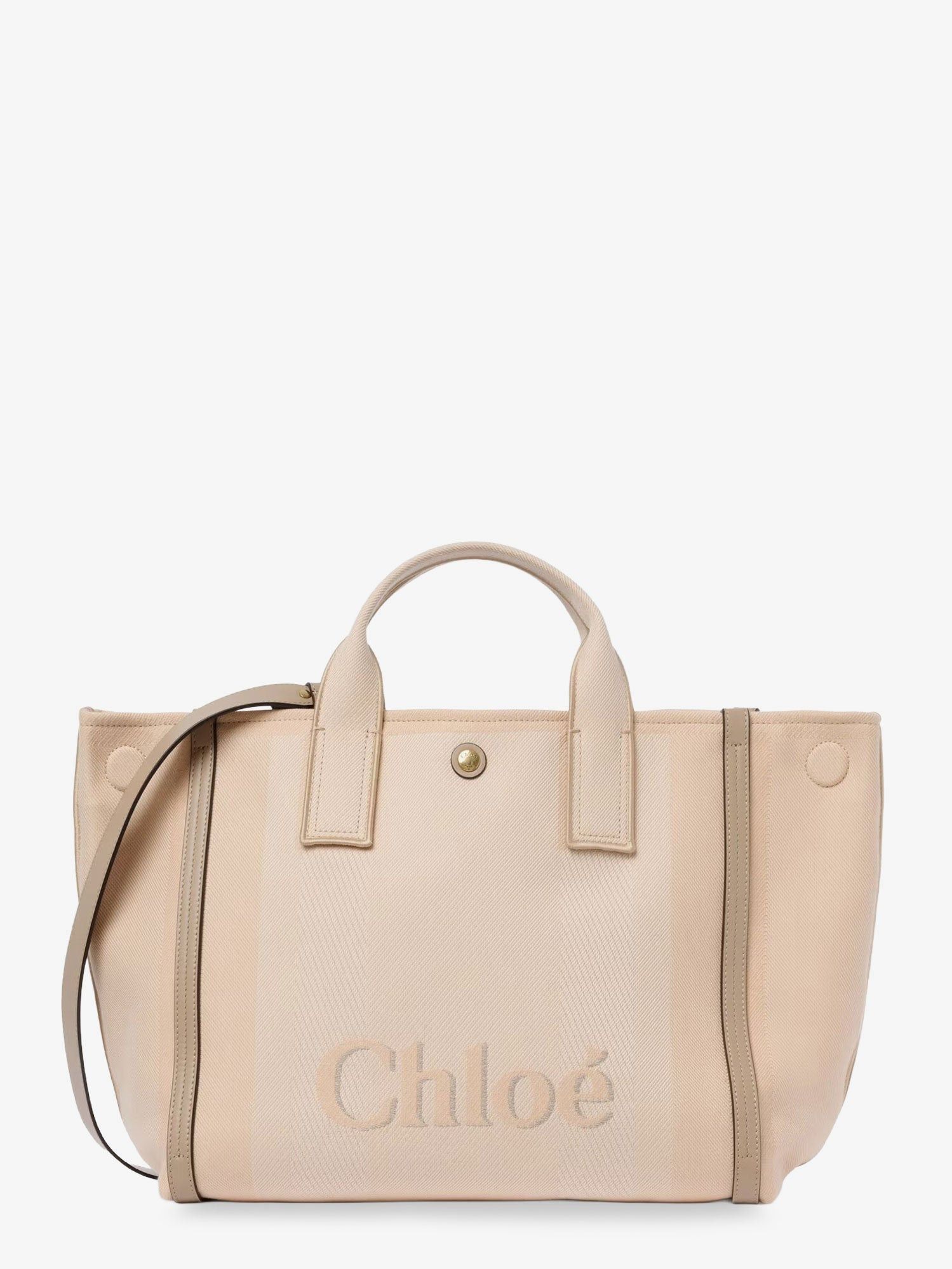 Chloe Chloe Carry Striped Jacquard Fabric Crossbody Bag With Oversized Logo On The Front Size ONE SIZE - 1 Thumbnail