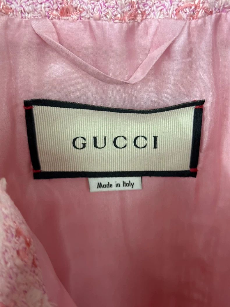 Gucci Gucci Pink braided gold buckle four-pocket jacket Size XS / US 0-2 / IT 36-38 - 5 Thumbnail