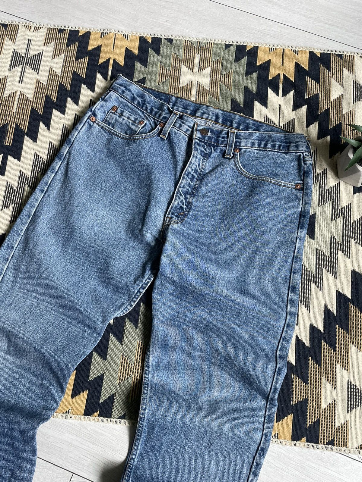 Levi's × Vintage Vintage Levi’s 511 Orange Tab Denim Blue Jeans Size US 34 / EU 50 - 7 Thumbnail