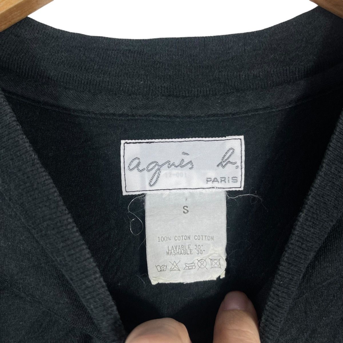 agnes b. agnès b. Script Logo Tee Made in Japan Minimal Paris Classic Size S / US 4 / IT 40 - 3 Thumbnail