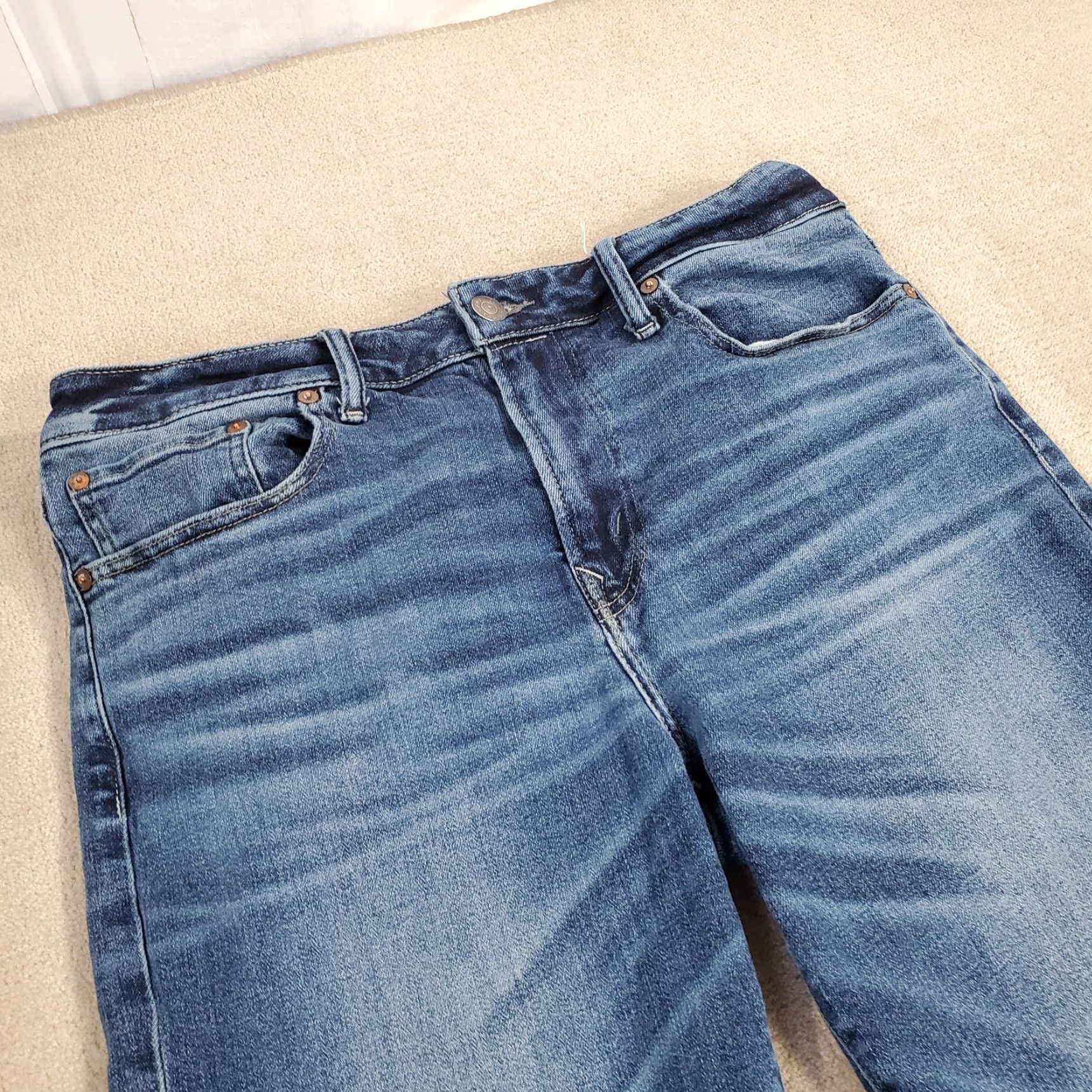 American Eagle Outfitters American Eagle Outfitters Jeans Mens 32x30 Blue Relaxed Straight Leg Logo Denim Cotton 30 Inseam Regular Fits Men Size US 32 / EU 48 - 2 Thumbnail
