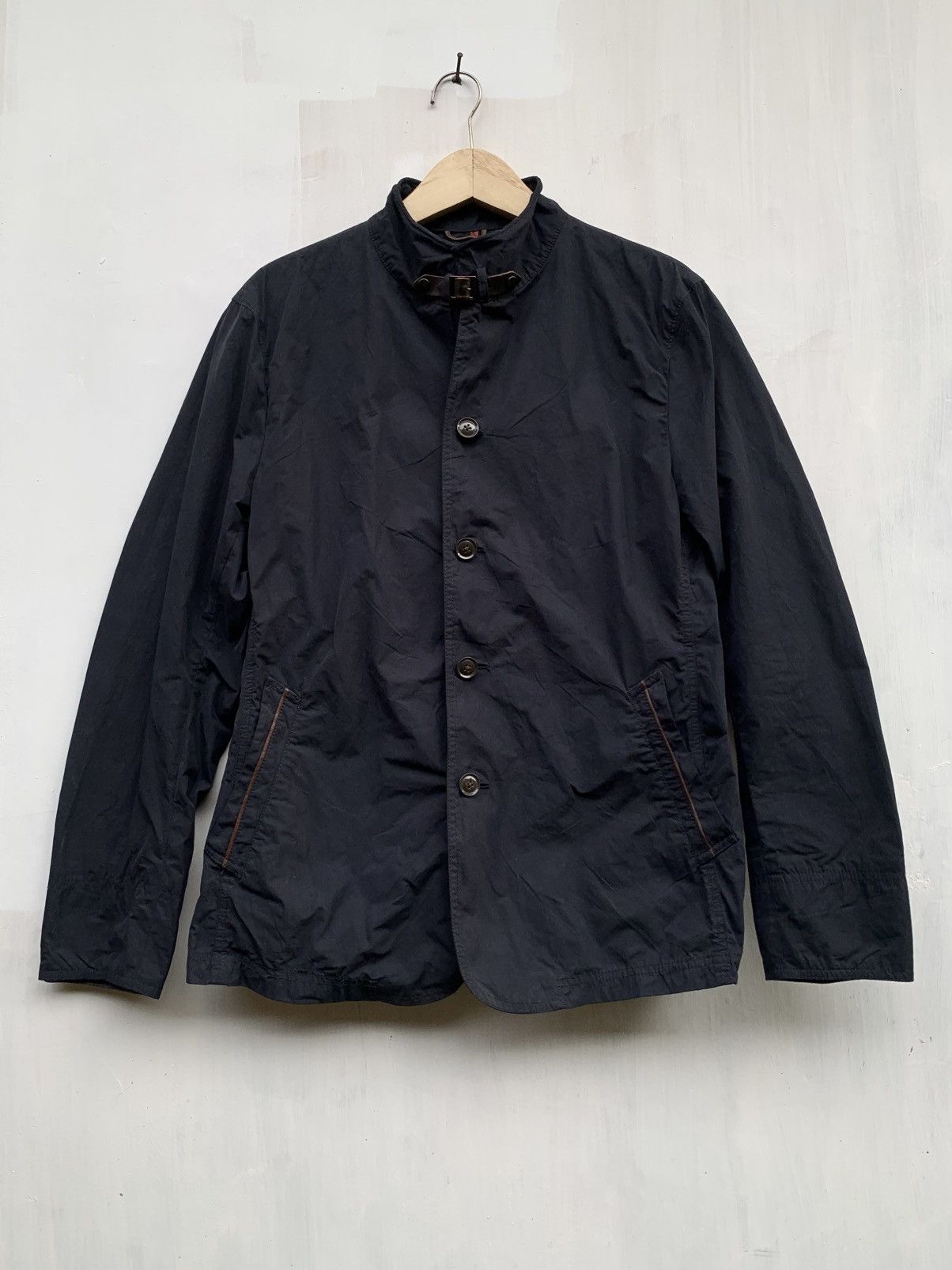 Japanese Brand Nicole club monsieur neck strap leather jacket Size US M / EU 48-50 / 2 - 1 Thumbnail