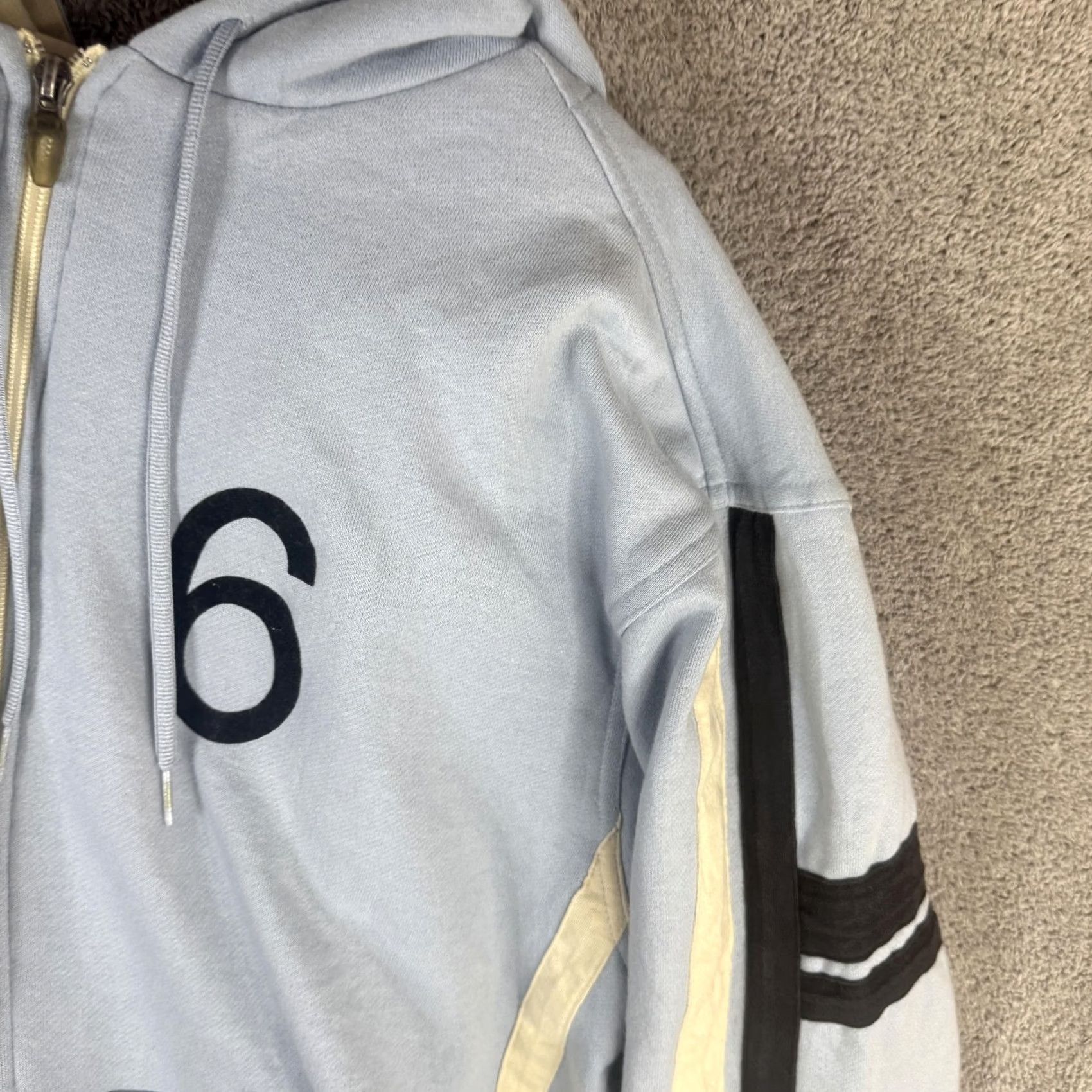 Puma Puma Hoodie Mens L Blue Full Zip Fleece Sweatshirt Graphic Logo Number 6 Size US L / EU 52-54 / 3 - 4 Thumbnail