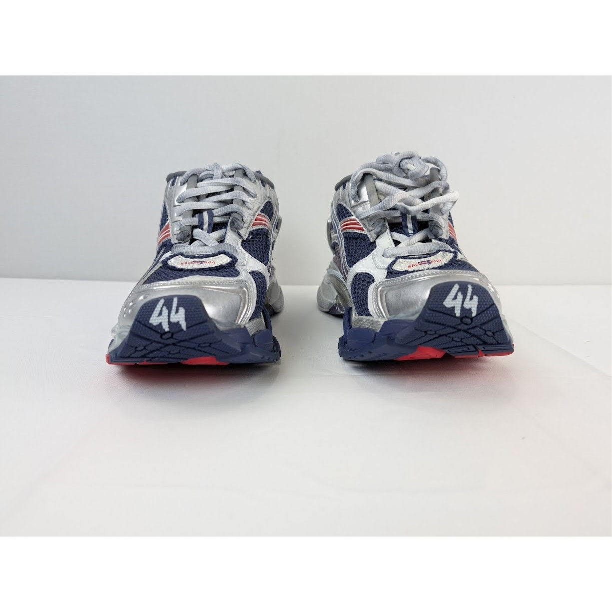 Balenciaga o1rshd1 Mesh Rubber Runner in Navy/Red/Grey Size US 11 / EU 44 - 9 Thumbnail