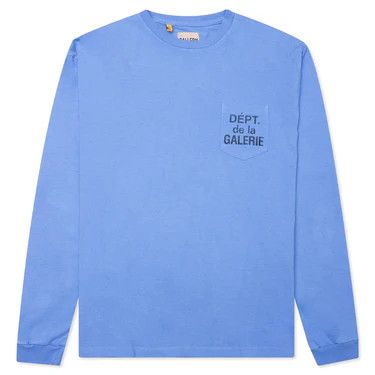 Gallery Dept. o1mle0326 Dept De La Galerie L/S Pocket Tee Shirt in Blue Size US XS / EU 42 / 0 - 1 Thumbnail