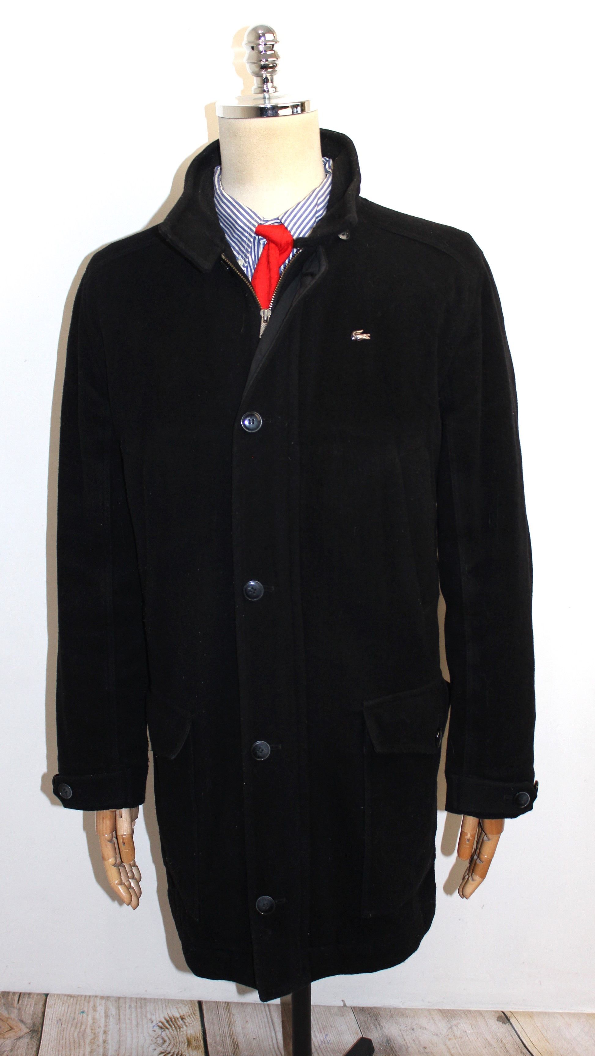 Lacoste Mens Lacoste Vintage Wool Coat Jacket Size 48 Size US M / EU 48-50 / 2 - 3 Thumbnail
