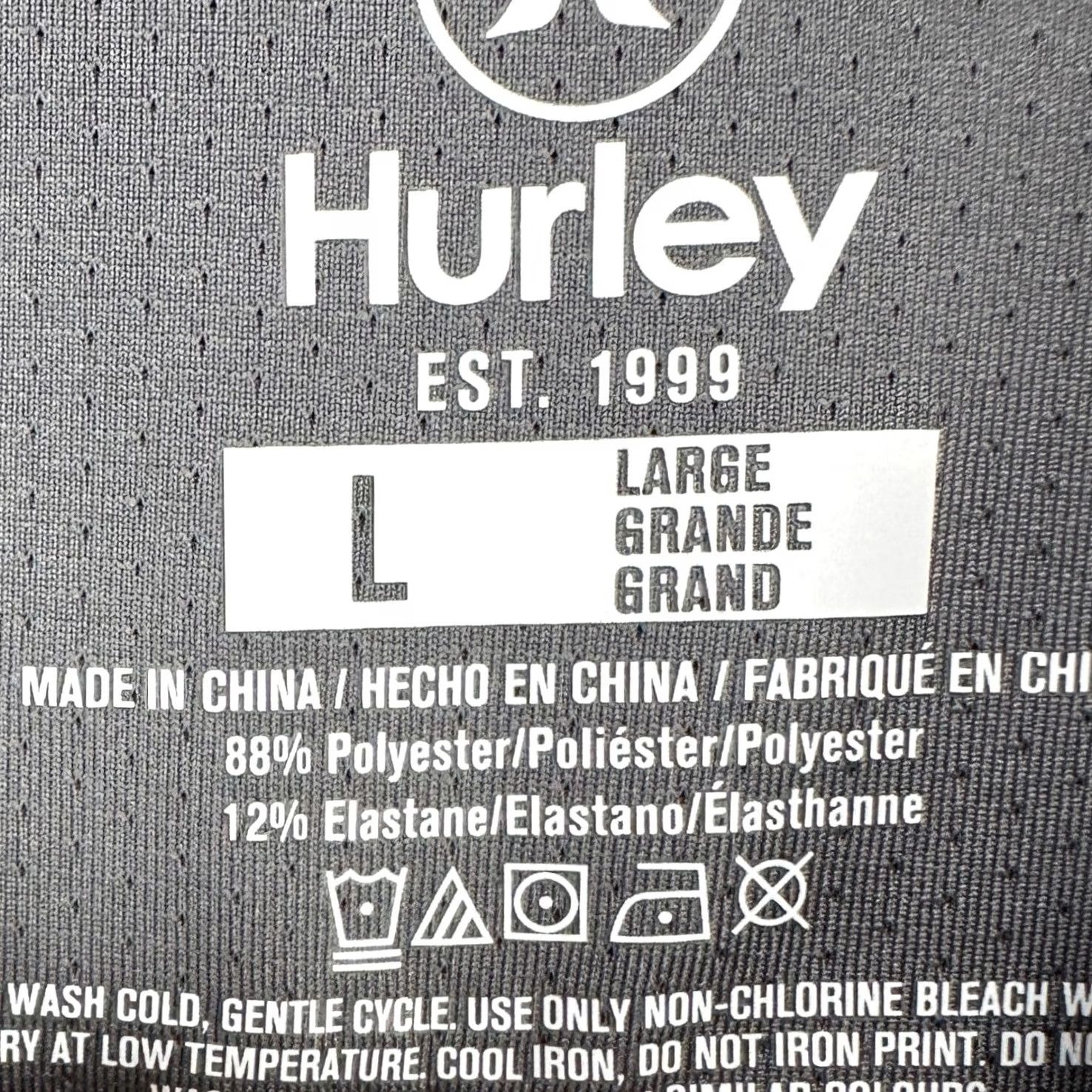 Hurley Hurley Men Golf Polo Shirt Large Gray Short Sleeve Performance Stretch Rugby NEW Size US L / EU 52-54 / 3 - 5 Thumbnail