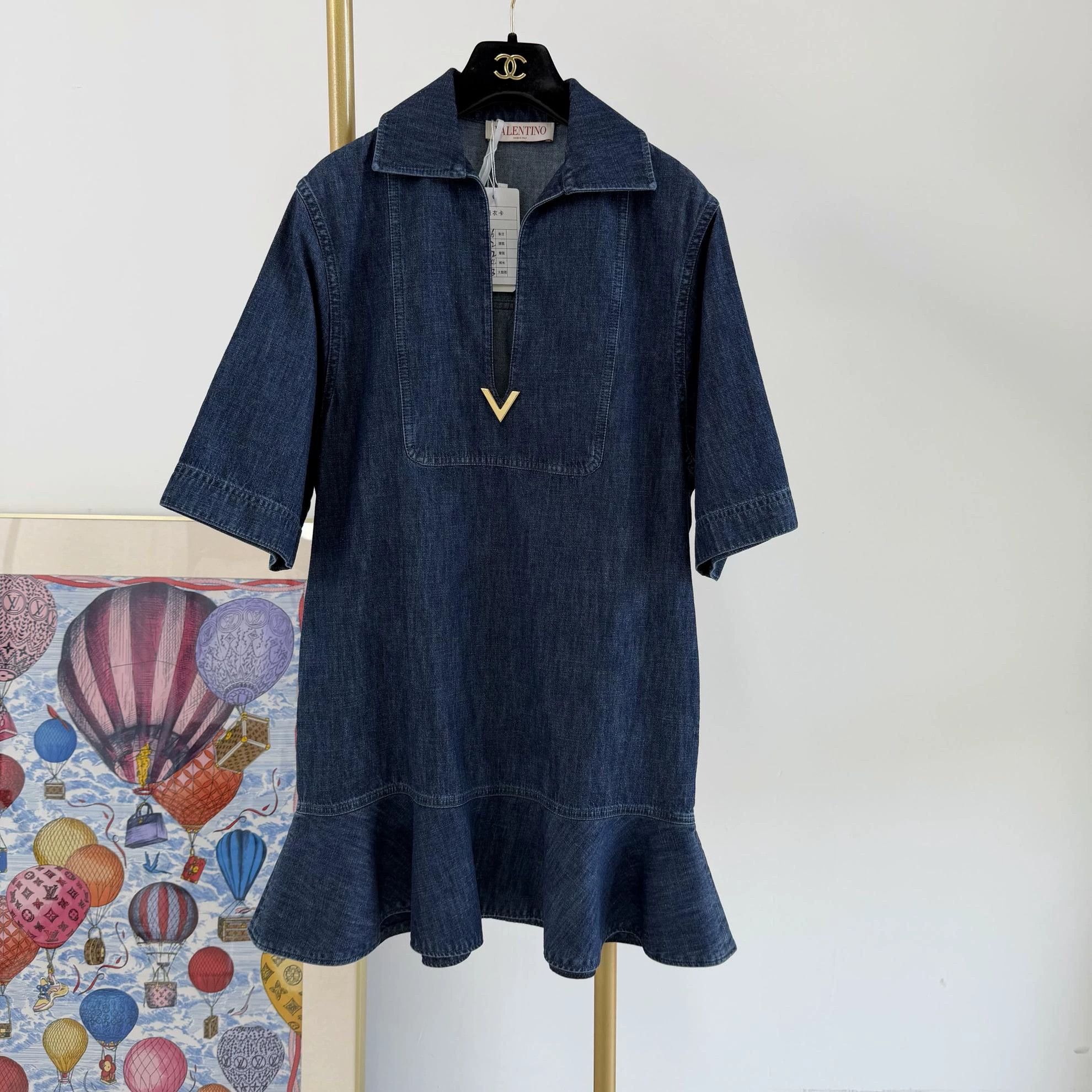 Valentino Valentino women's denim dress 36 pre-owned 8261 Size XS / US 0-2 / IT 36-38 - 3 Thumbnail