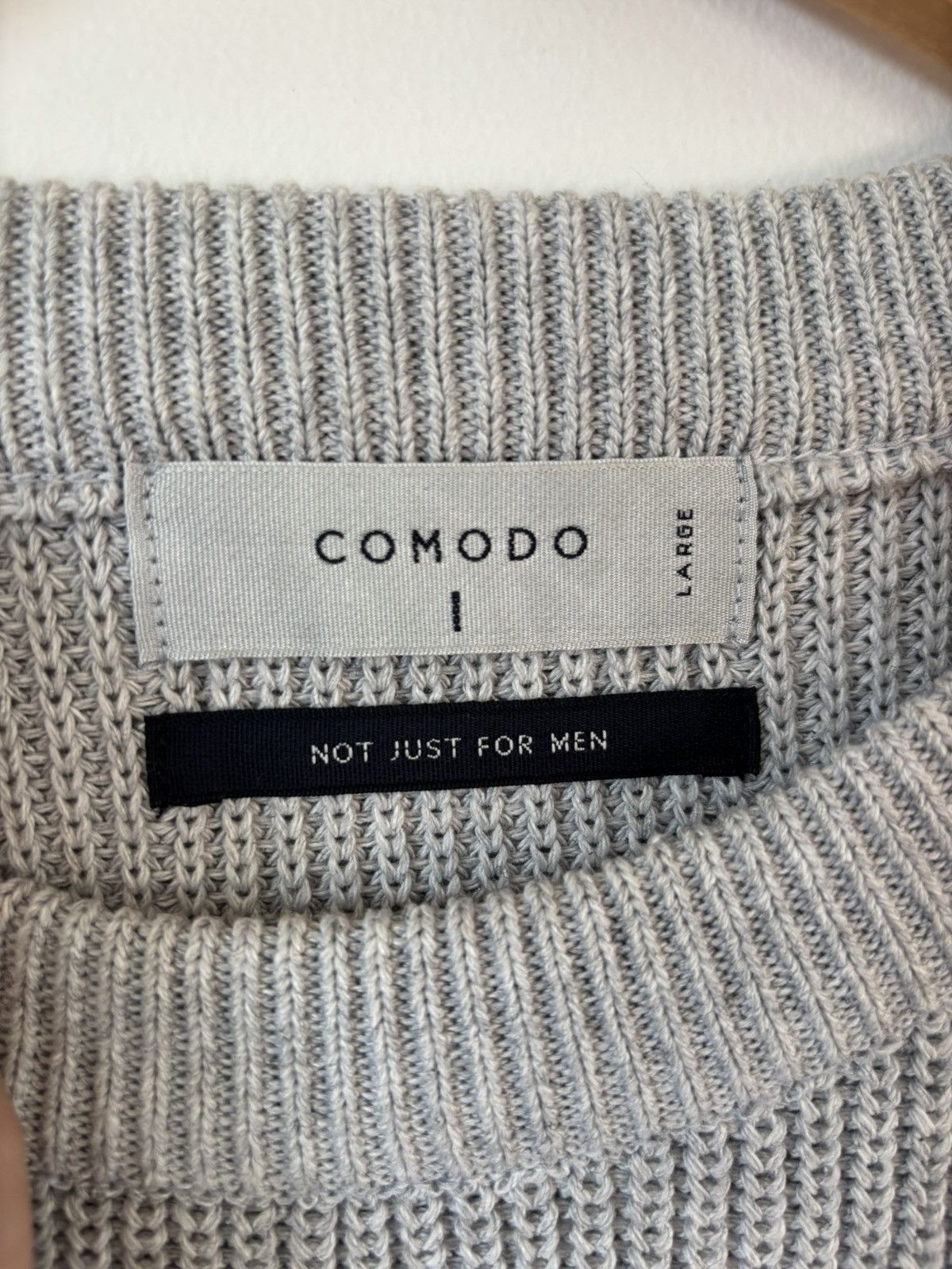 Other Comodo Korea Love Oversized Knit Sweater 105 Large Grey Size US L / EU 52-54 / 3 - 2 Thumbnail
